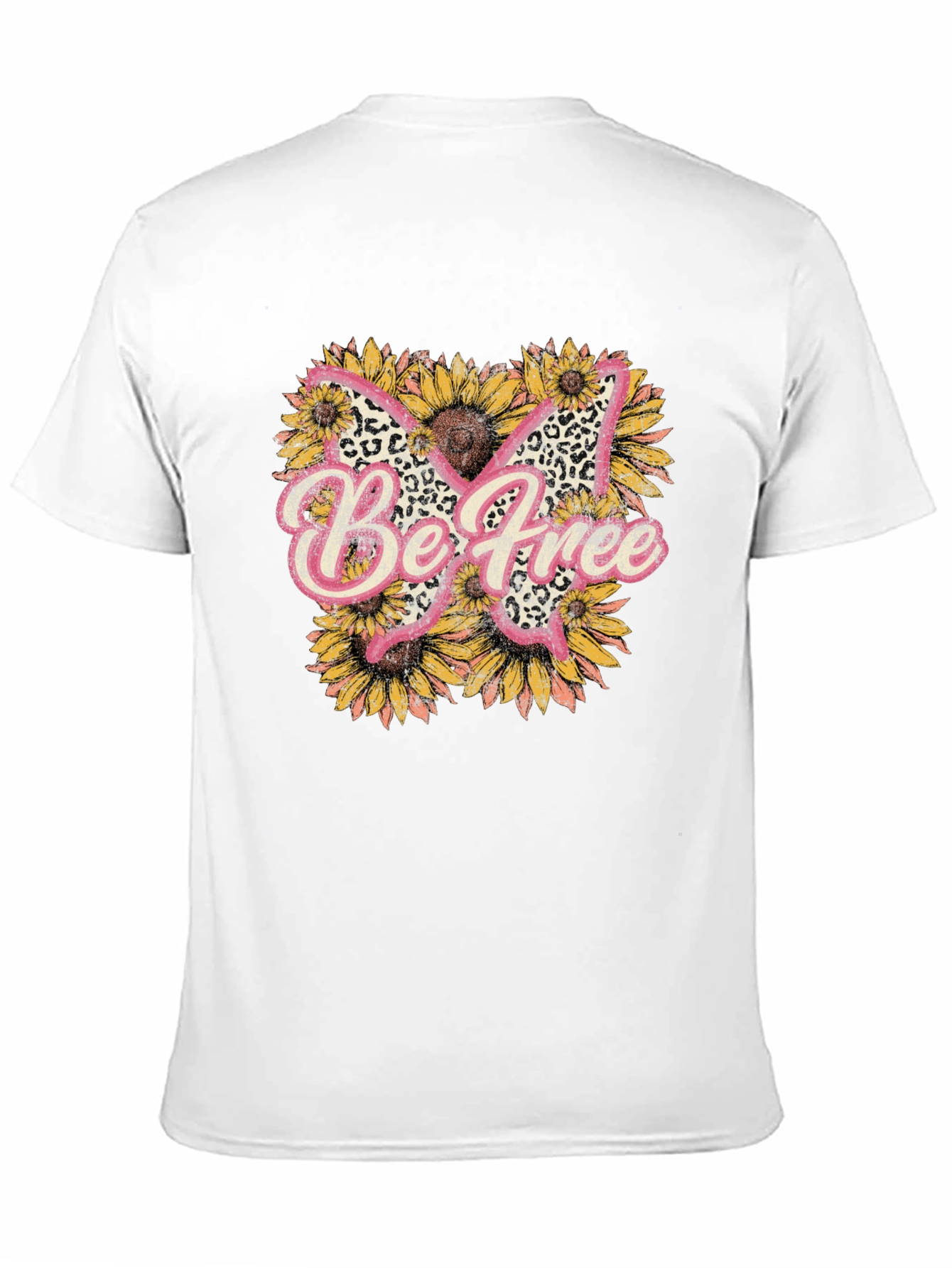 Be Free Butterfly Sunflower Graphic Tee