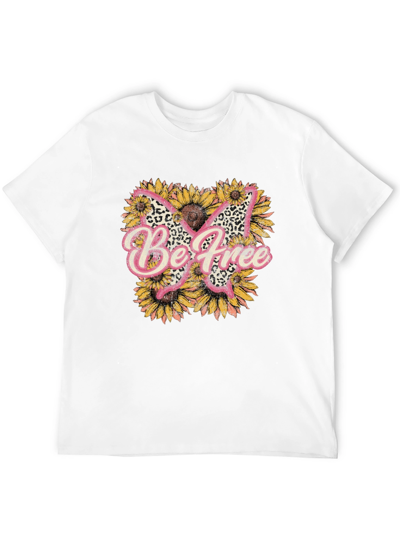 Be Free Butterfly Sunflower Graphic Tee