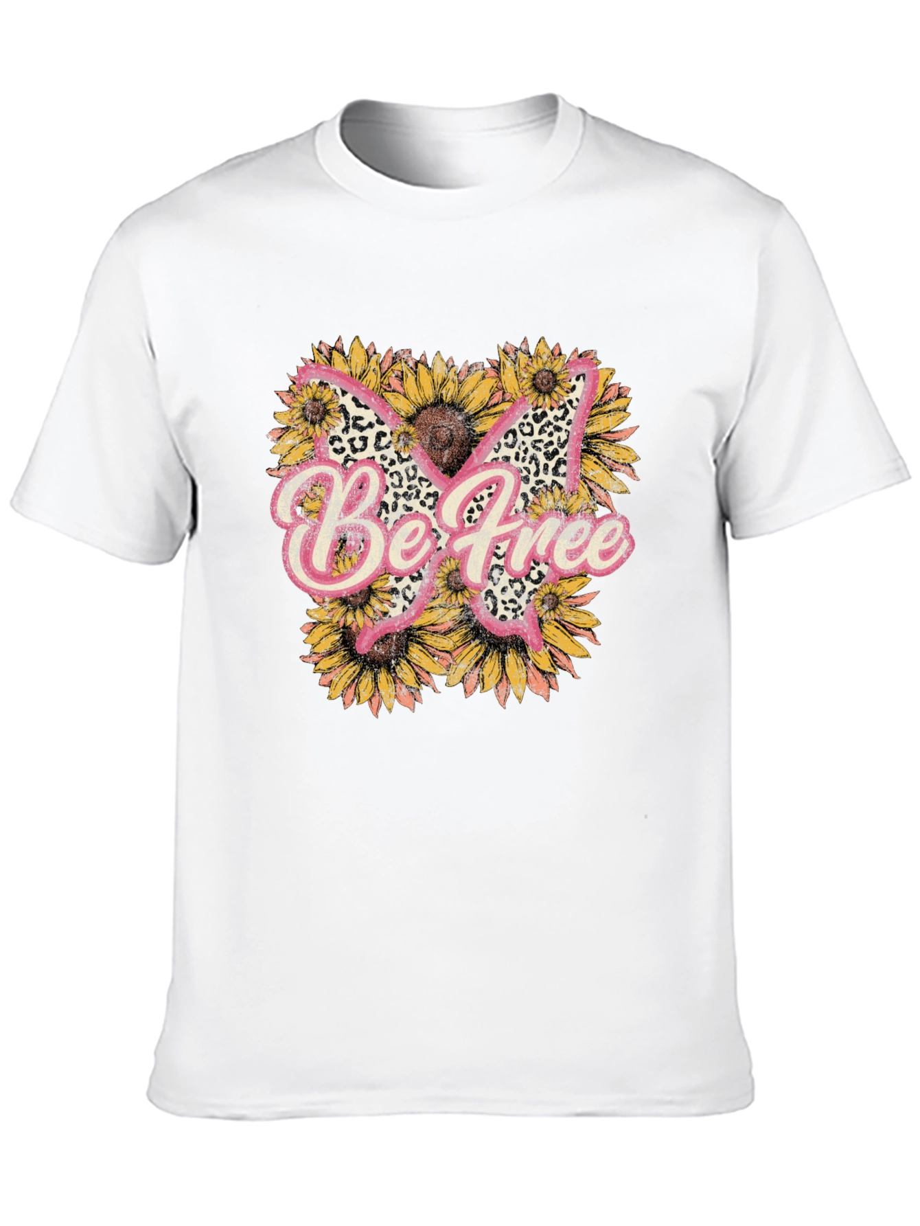 Be Free Butterfly Sunflower Graphic Tee