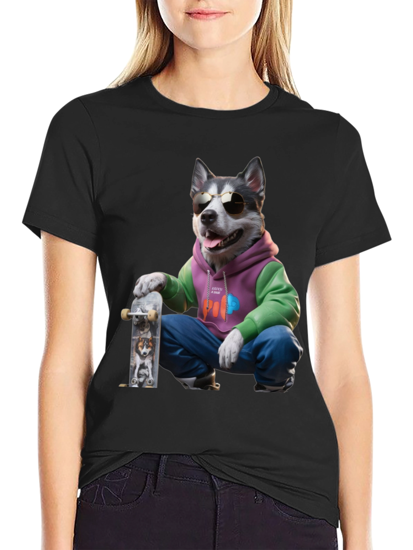 Cool Husky Skater T-Shirt