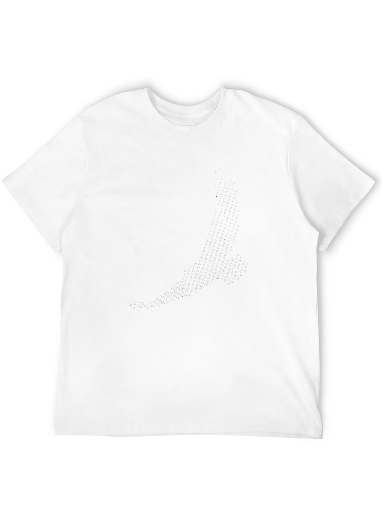 Abstract Bird Print Black T-Shirt