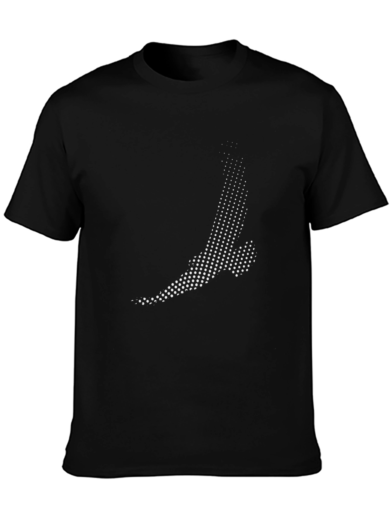 Abstract Bird Print Black T-Shirt