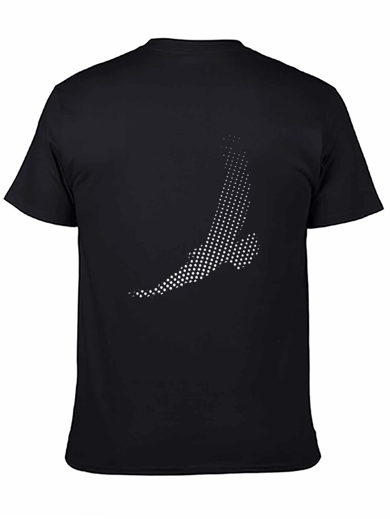 Abstract Bird Print Black T-Shirt