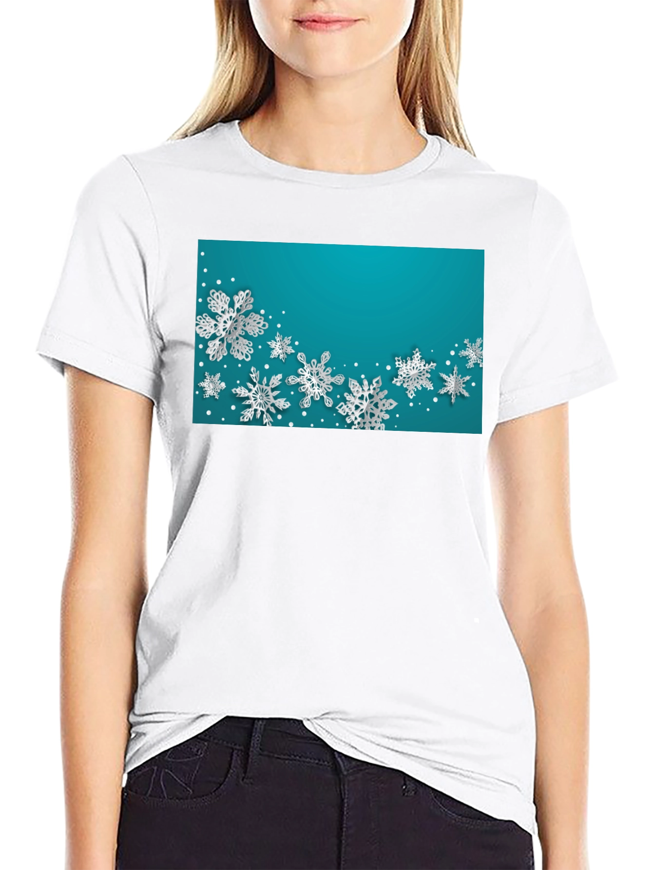 Snowflake Graphic Tee - Winter Holiday Style