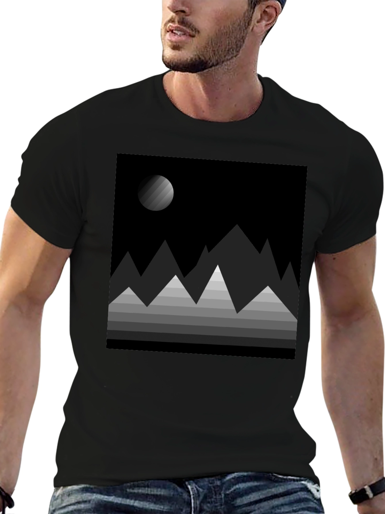 Abstract Mountainscape Graphic Tee