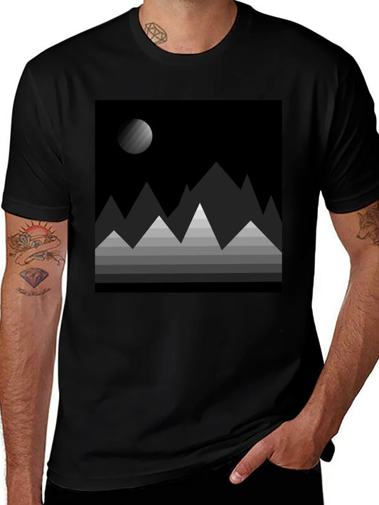 Abstract Mountainscape Graphic Tee