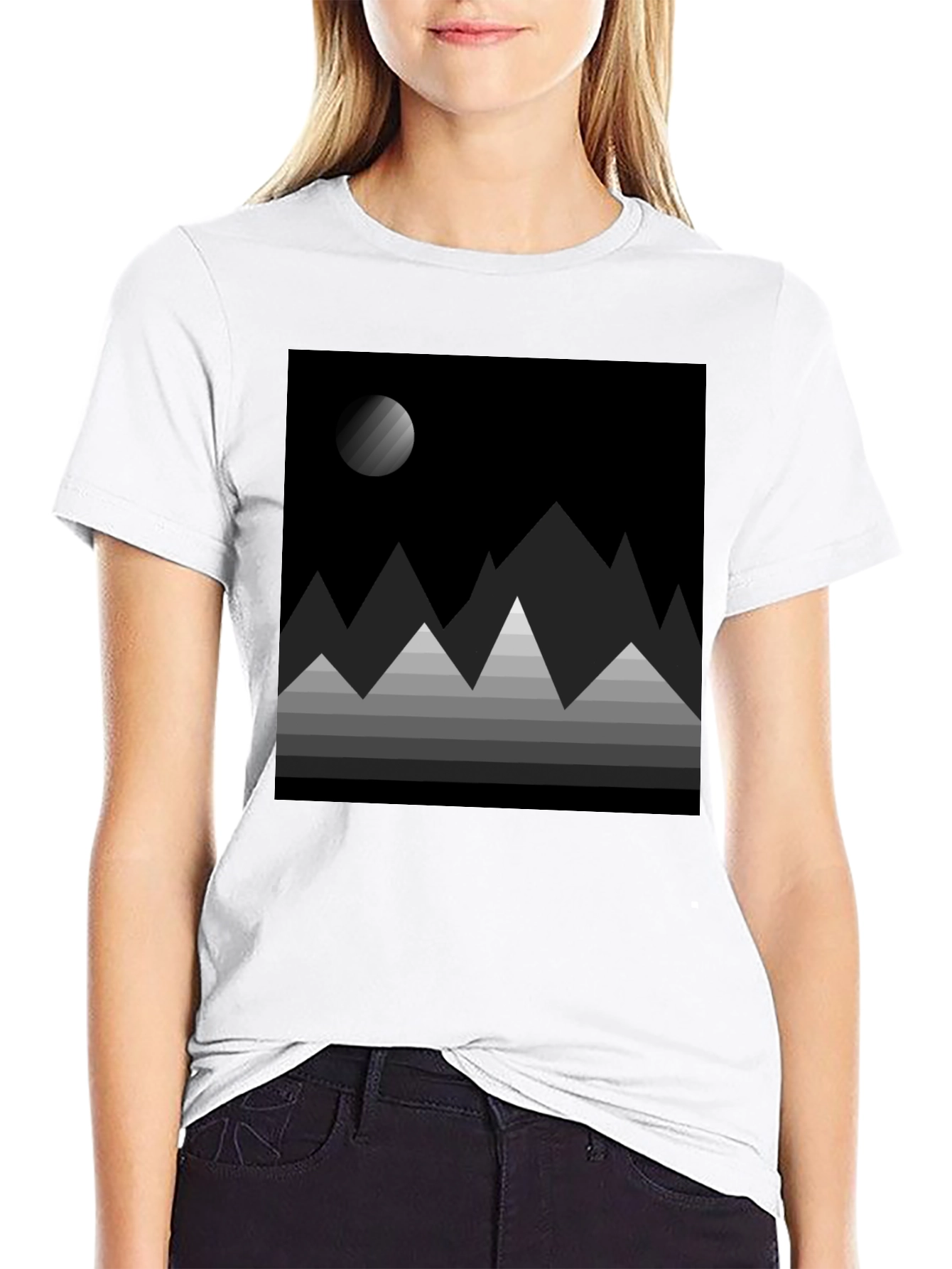 Abstract Mountainscape Graphic Tee