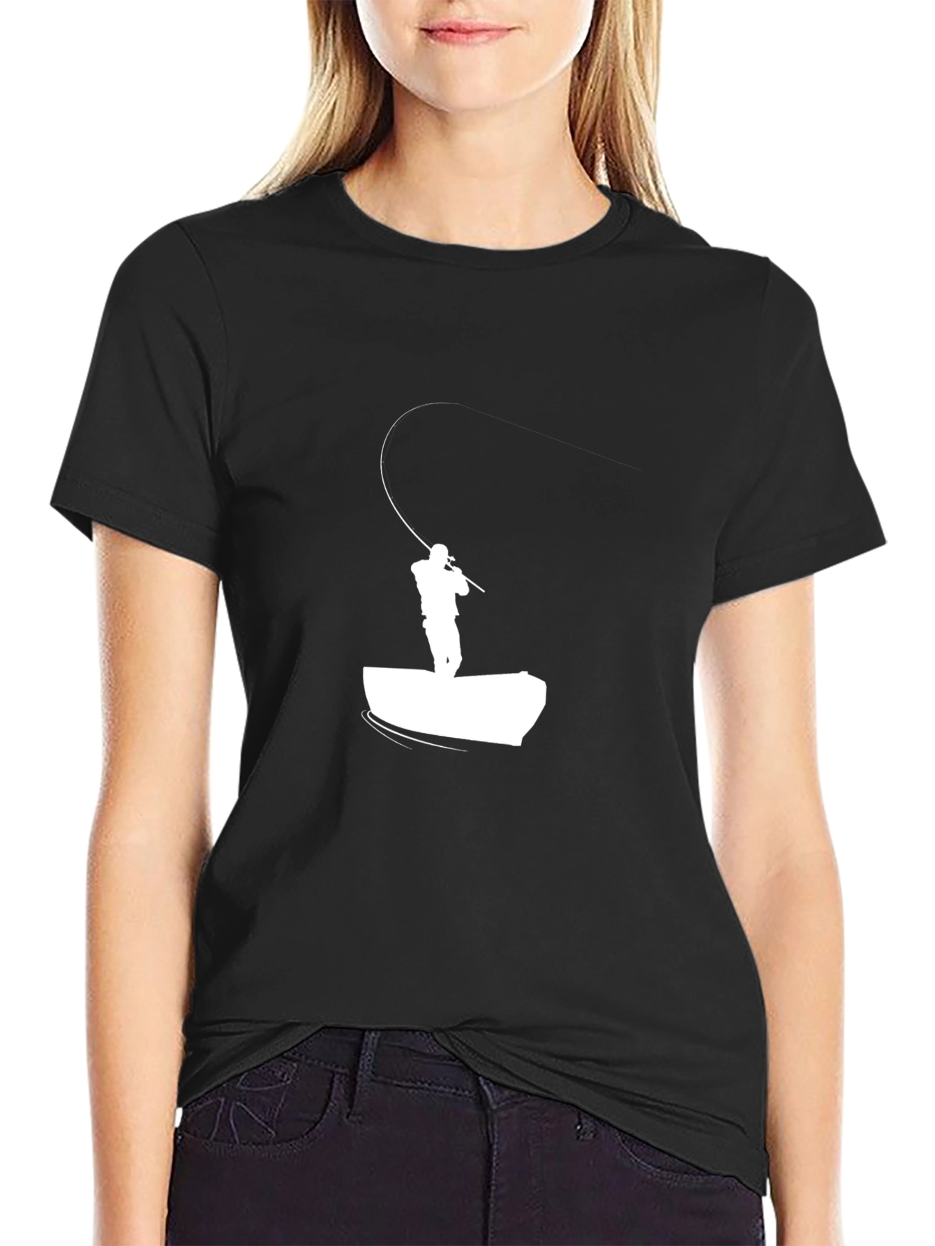 Fisherman T-Shirt: Fly Fishing Silhouette Tee