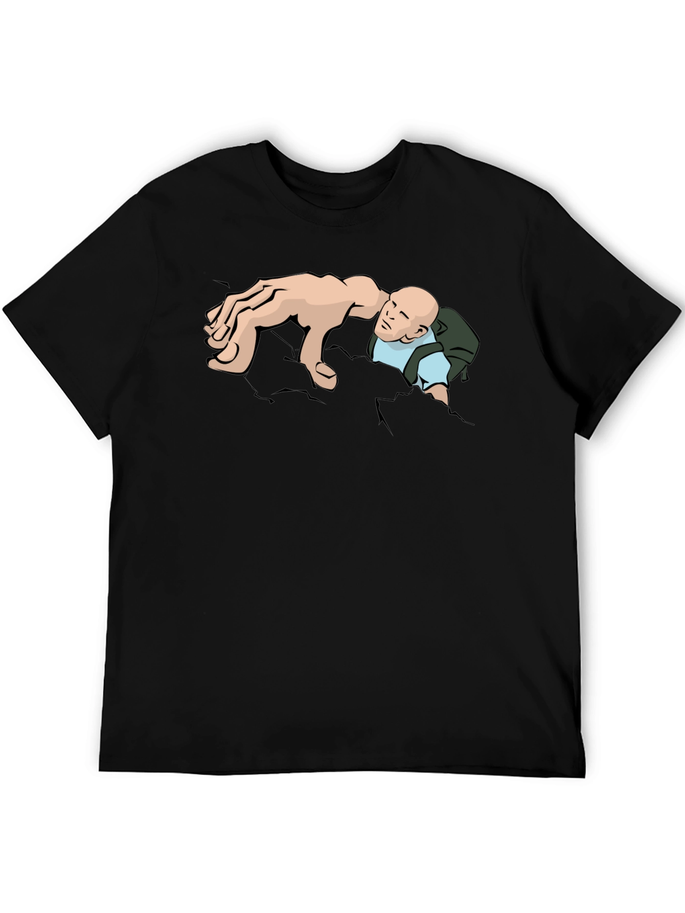 Humorous Graphic Tee - Man Climbing Out