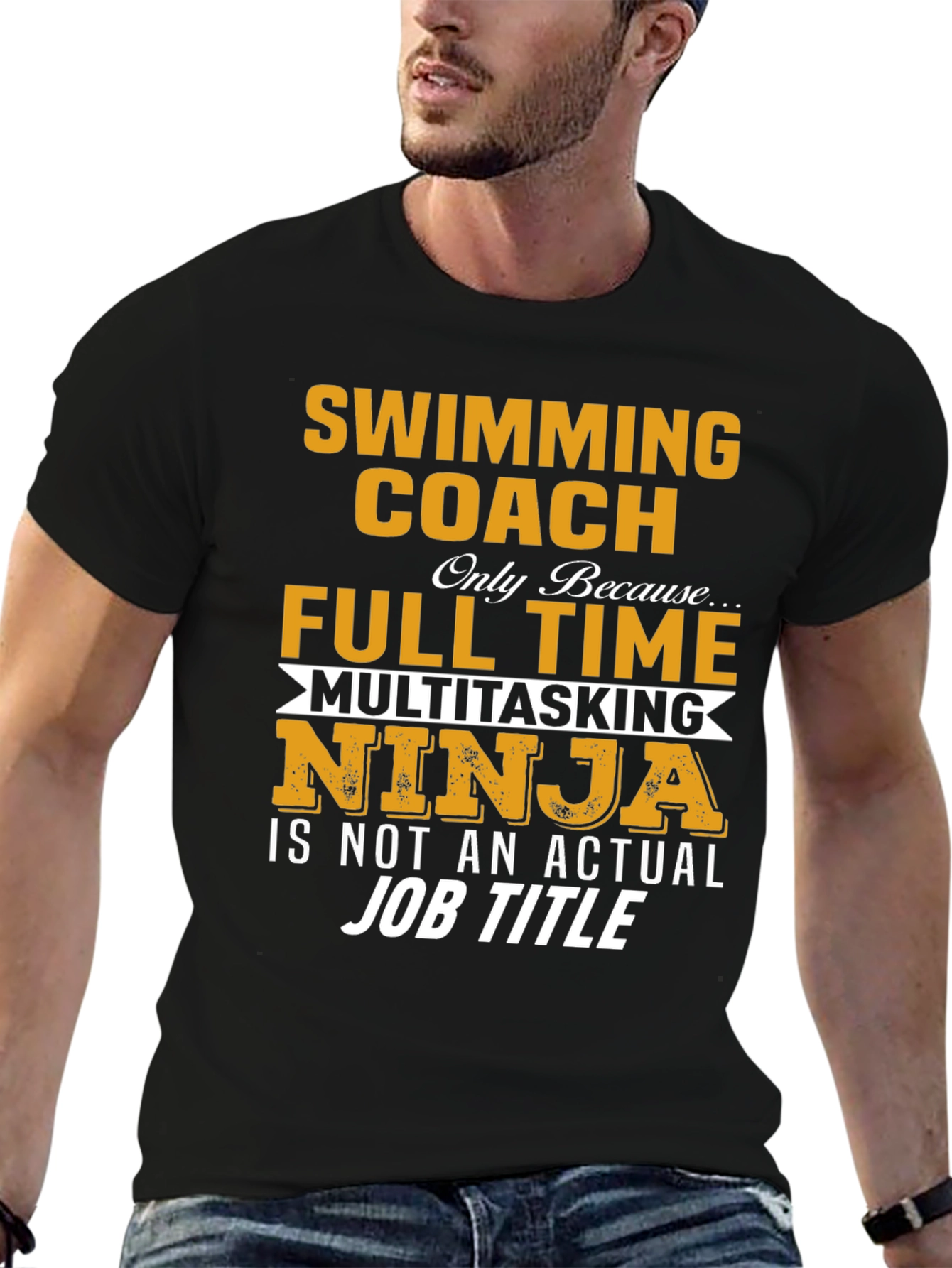 Swimming Coach Full Time Ninja T-Shirt