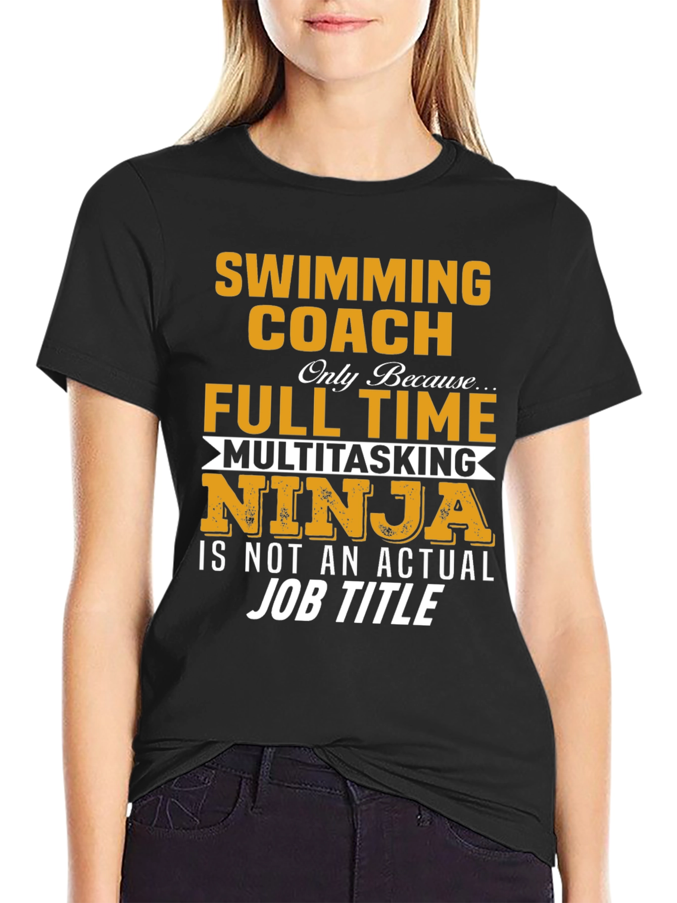 Swimming Coach Full Time Ninja T-Shirt