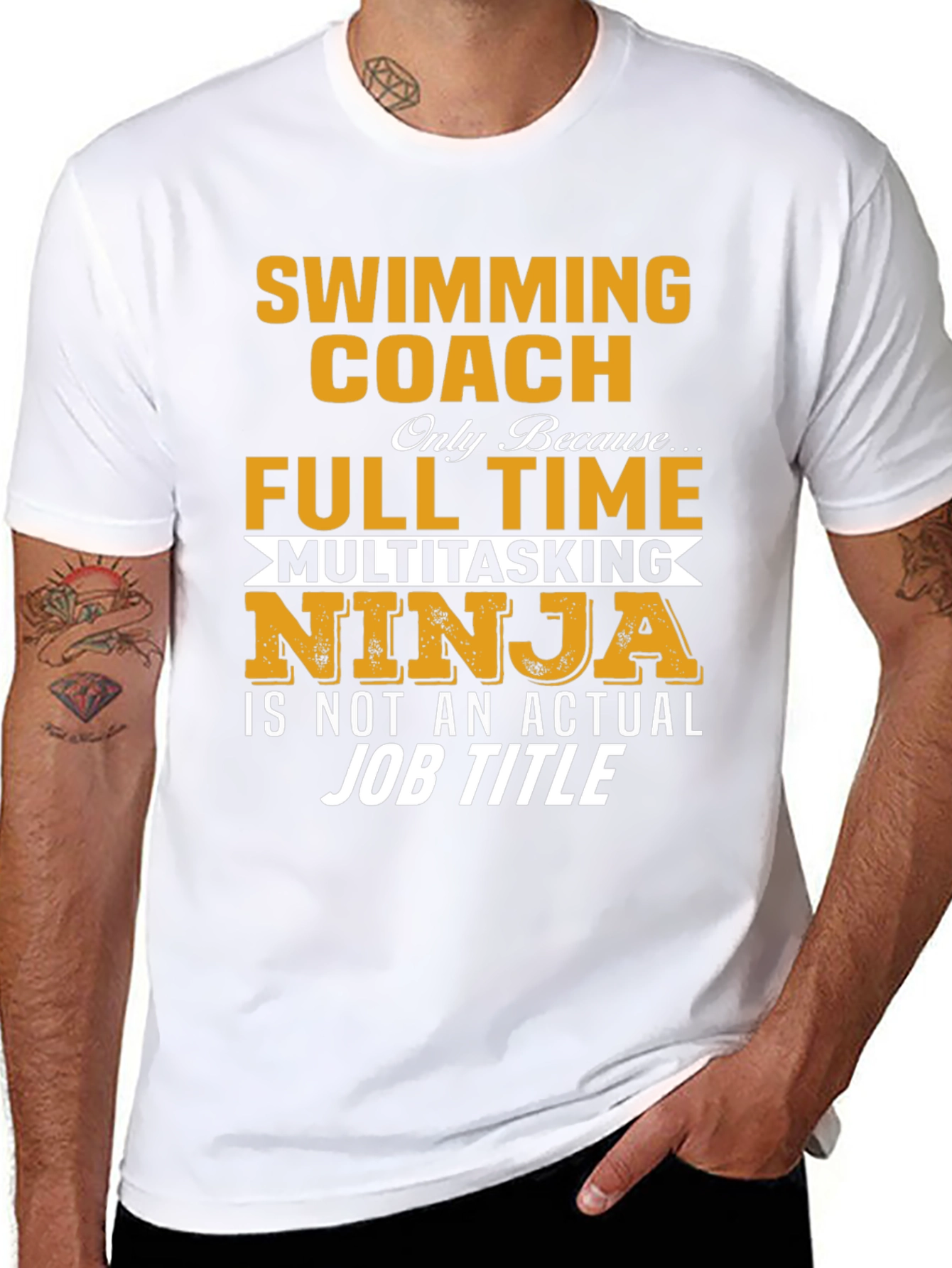 Swimming Coach Full Time Ninja T-Shirt