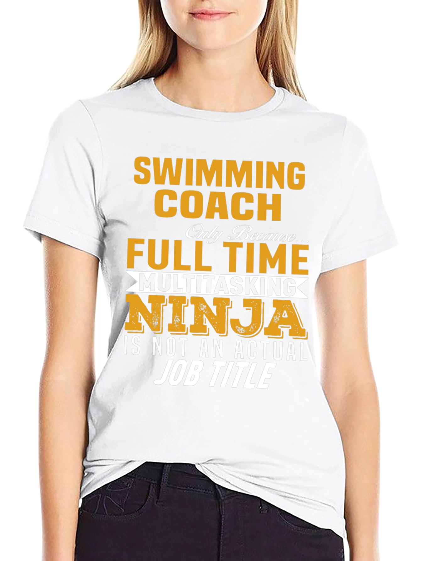 Swimming Coach Full Time Ninja T-Shirt