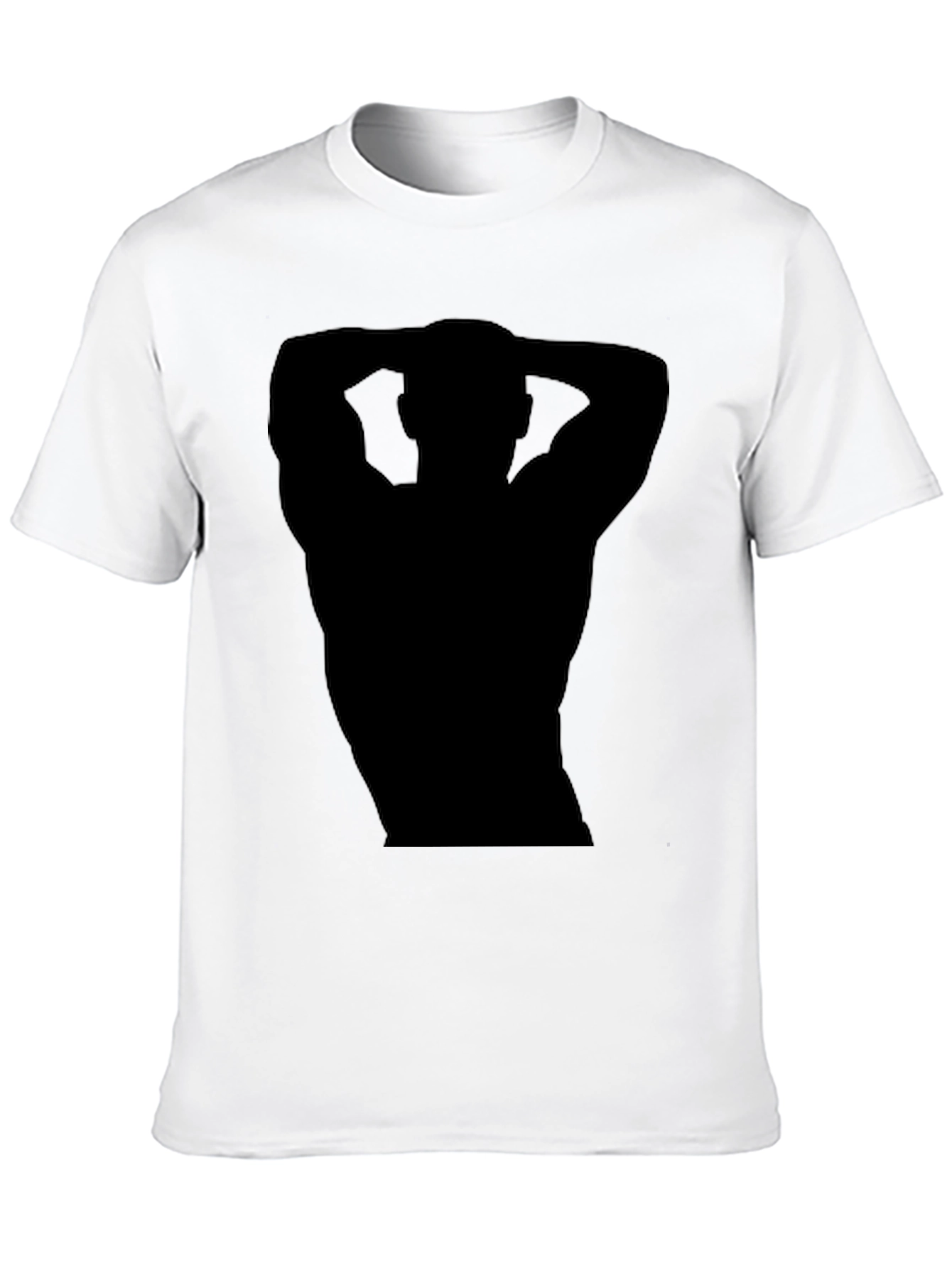 Mens Black Silhouette Graphic T-Shirt