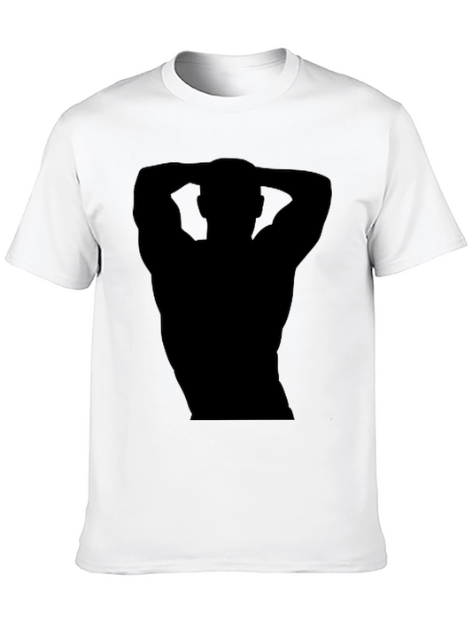 Mens Black Silhouette Graphic T-Shirt
