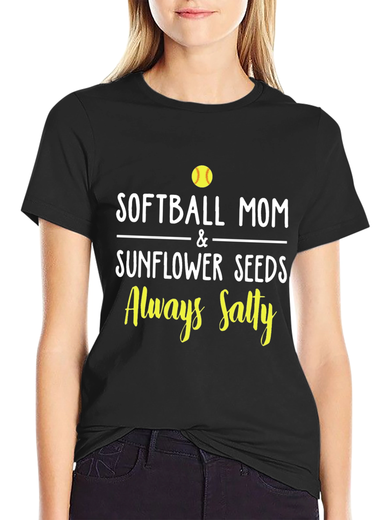 Softball Mom Always Salty Graphic Tee