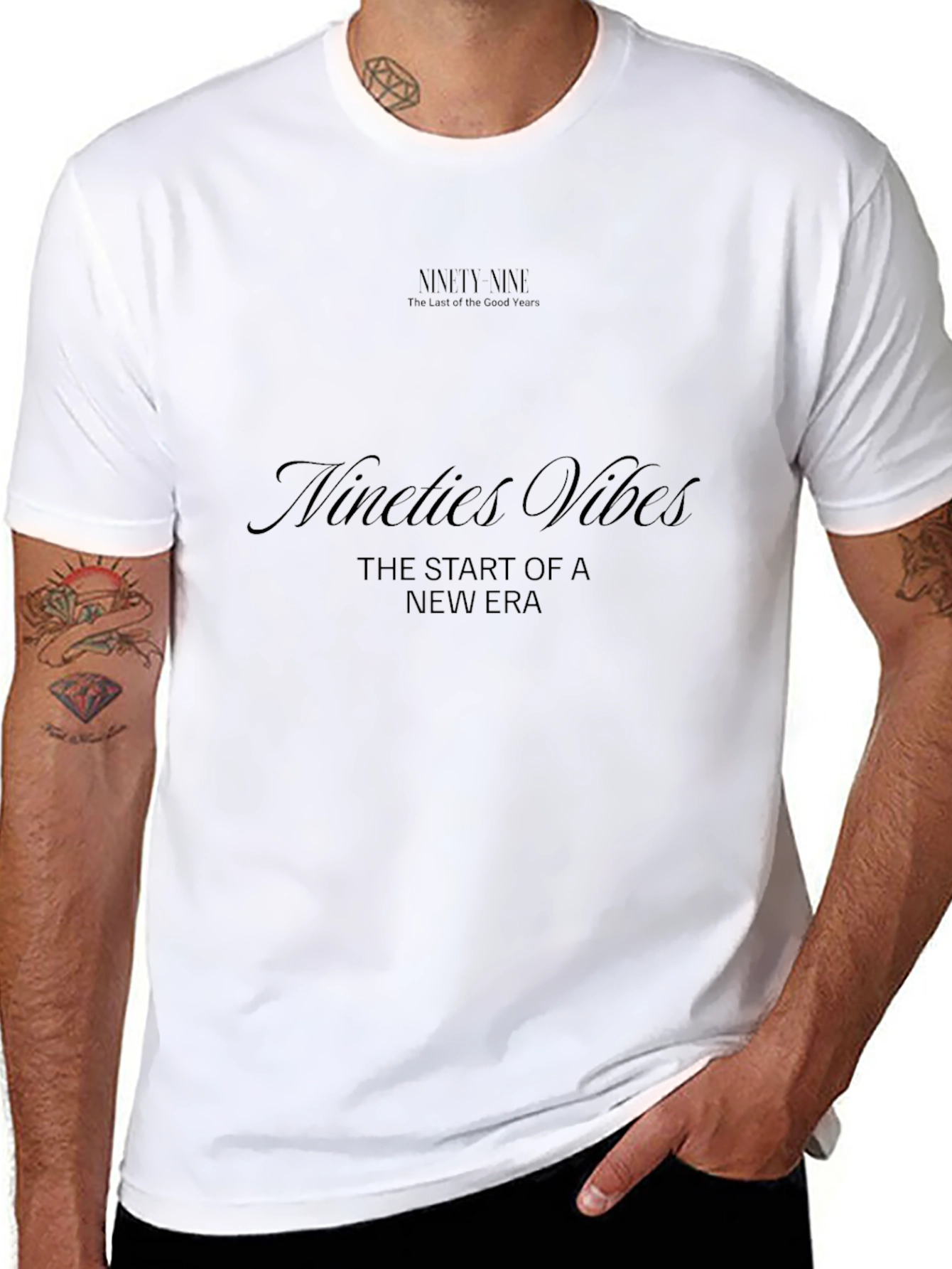 Nineties Vibes Black T-Shirt