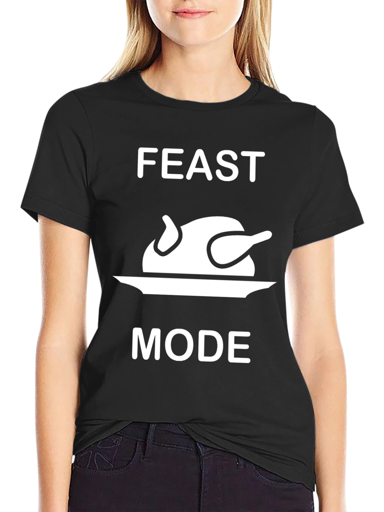 Feast Mode Turkey T-Shirt - Thanksgiving Fun!