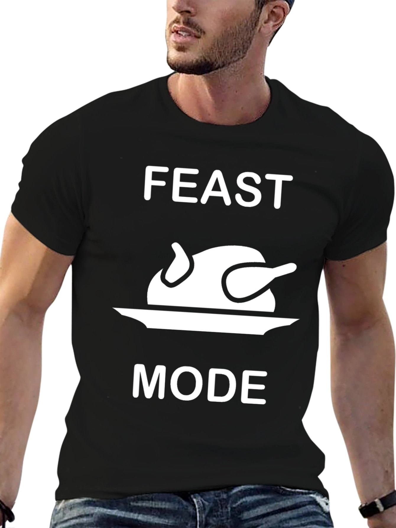 Feast Mode Turkey T-Shirt - Thanksgiving Fun!