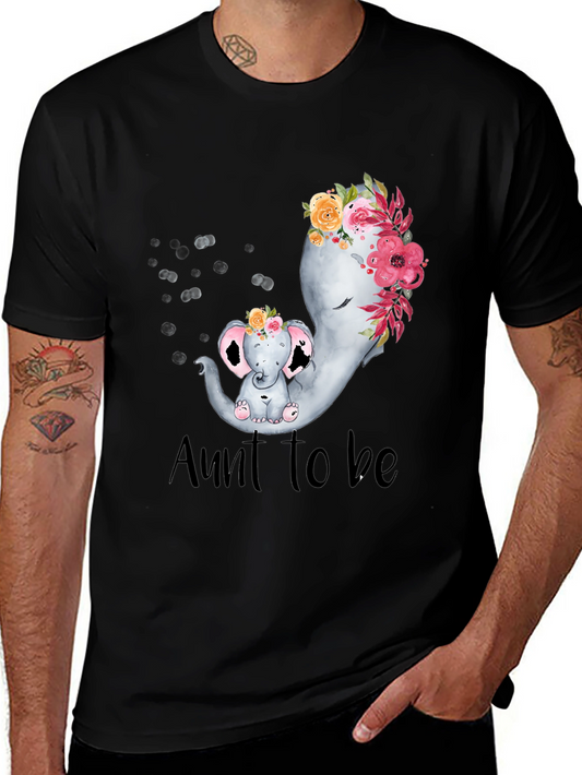 Cute Elephant Aunt To Be T-Shirt