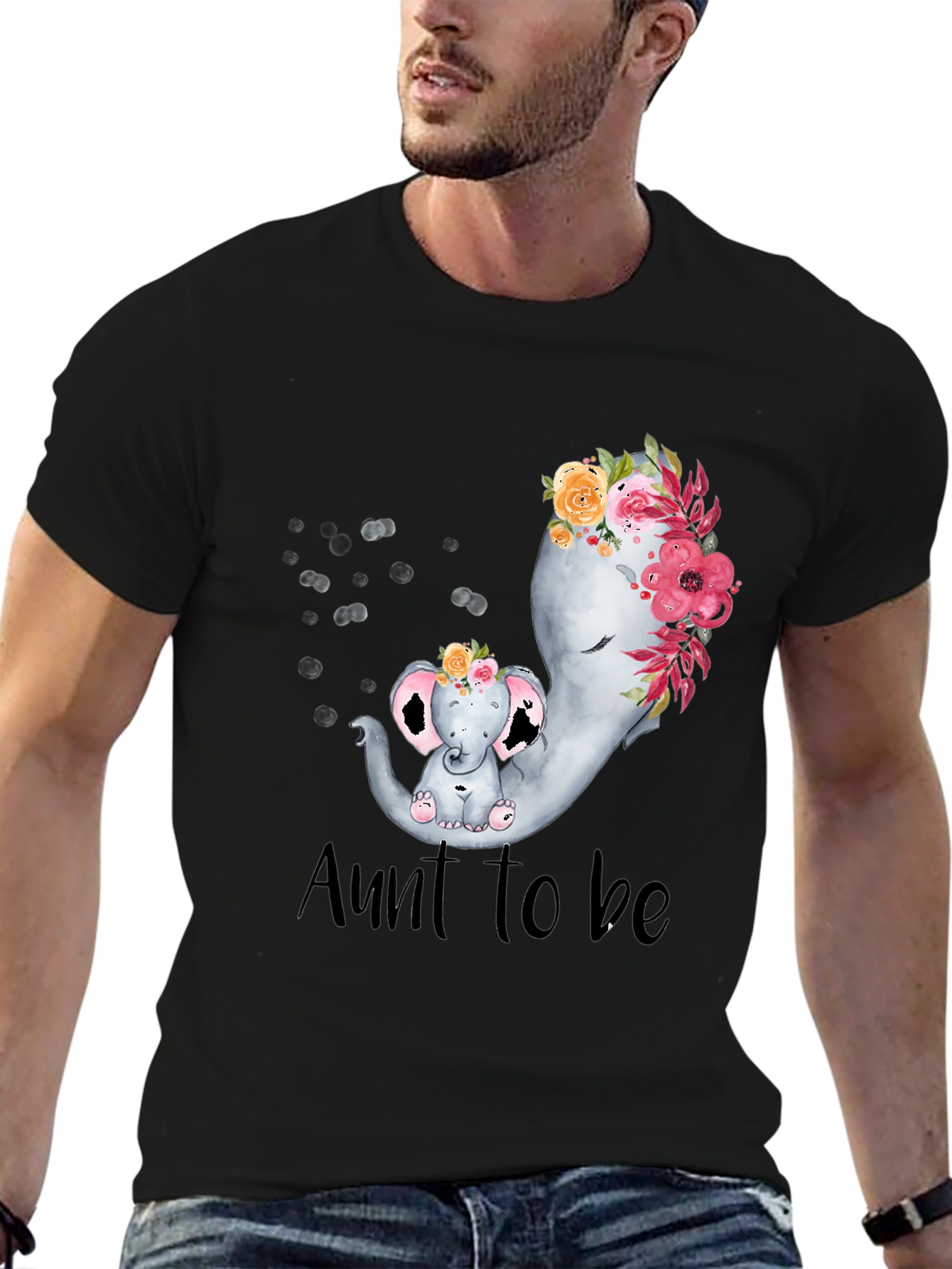 Cute Elephant Aunt To Be T-Shirt