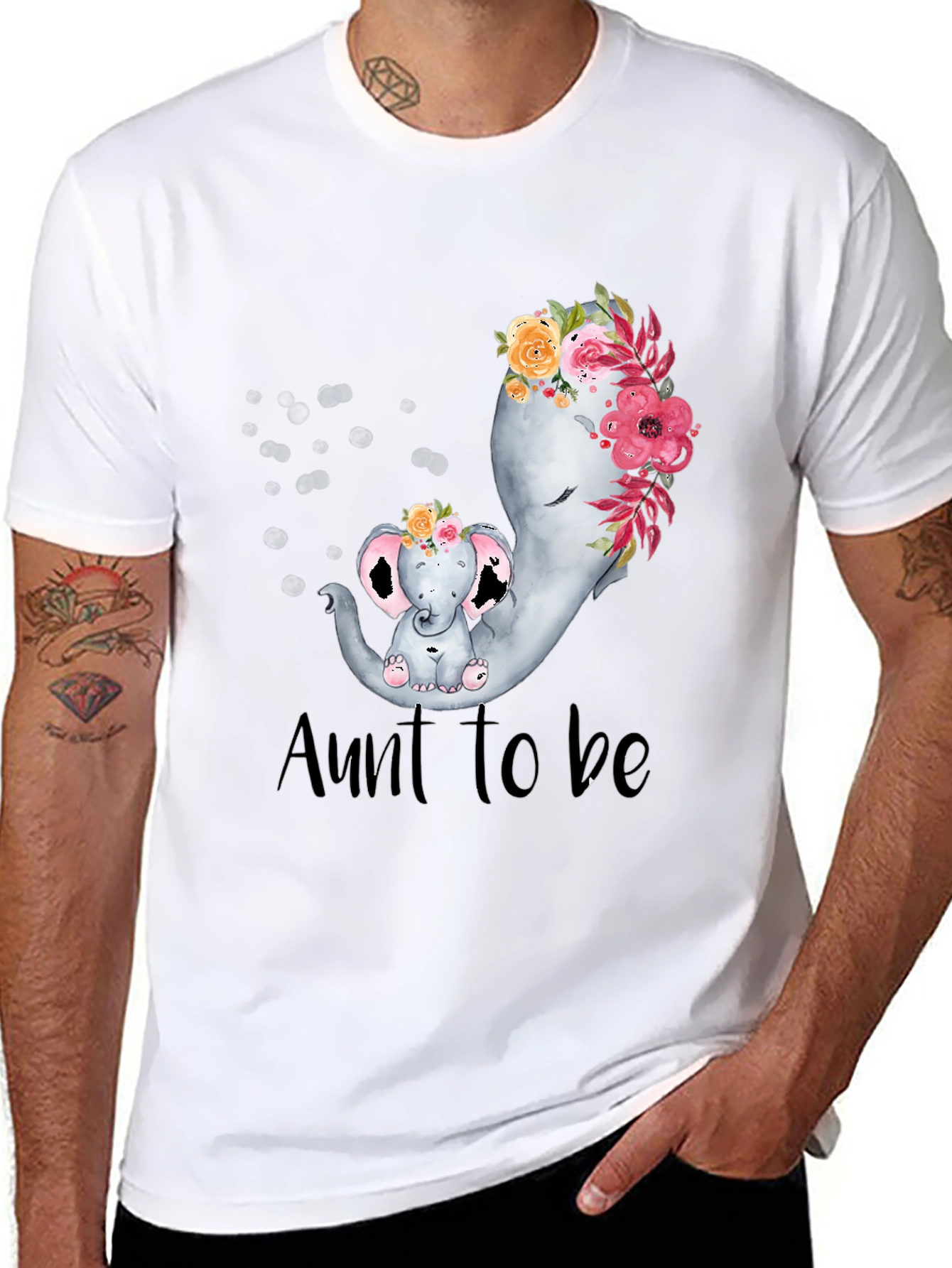 Cute Elephant Aunt To Be T-Shirt