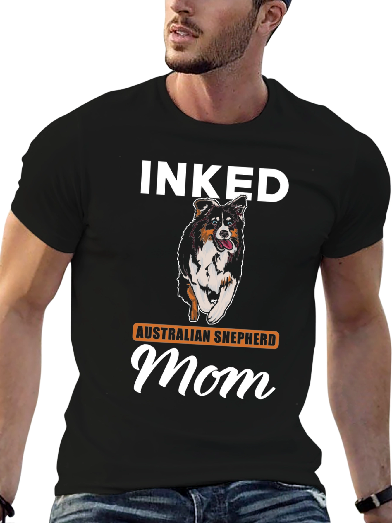 Inked Australian Shepherd Mom T-Shirt