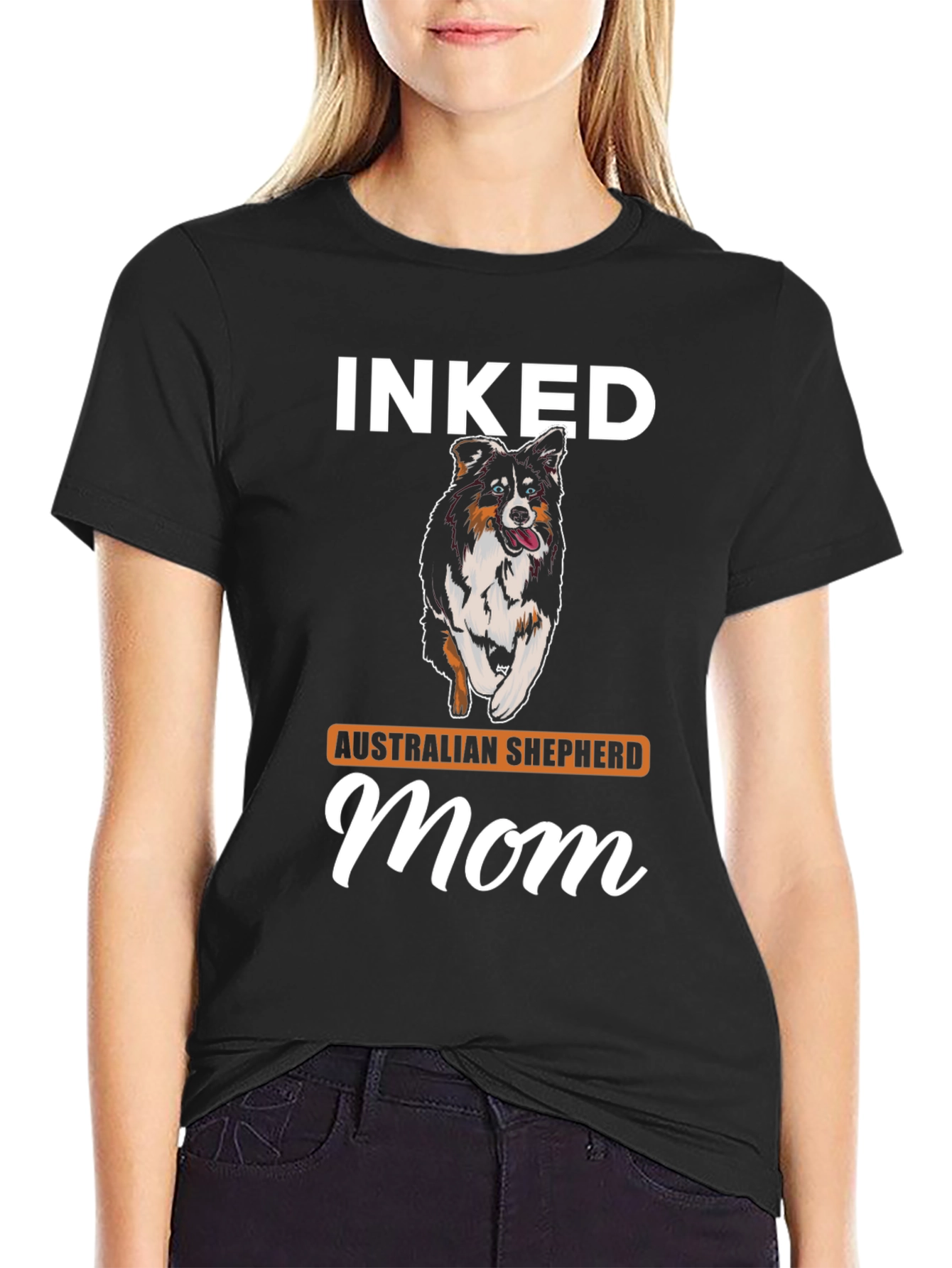 Inked Australian Shepherd Mom T-Shirt