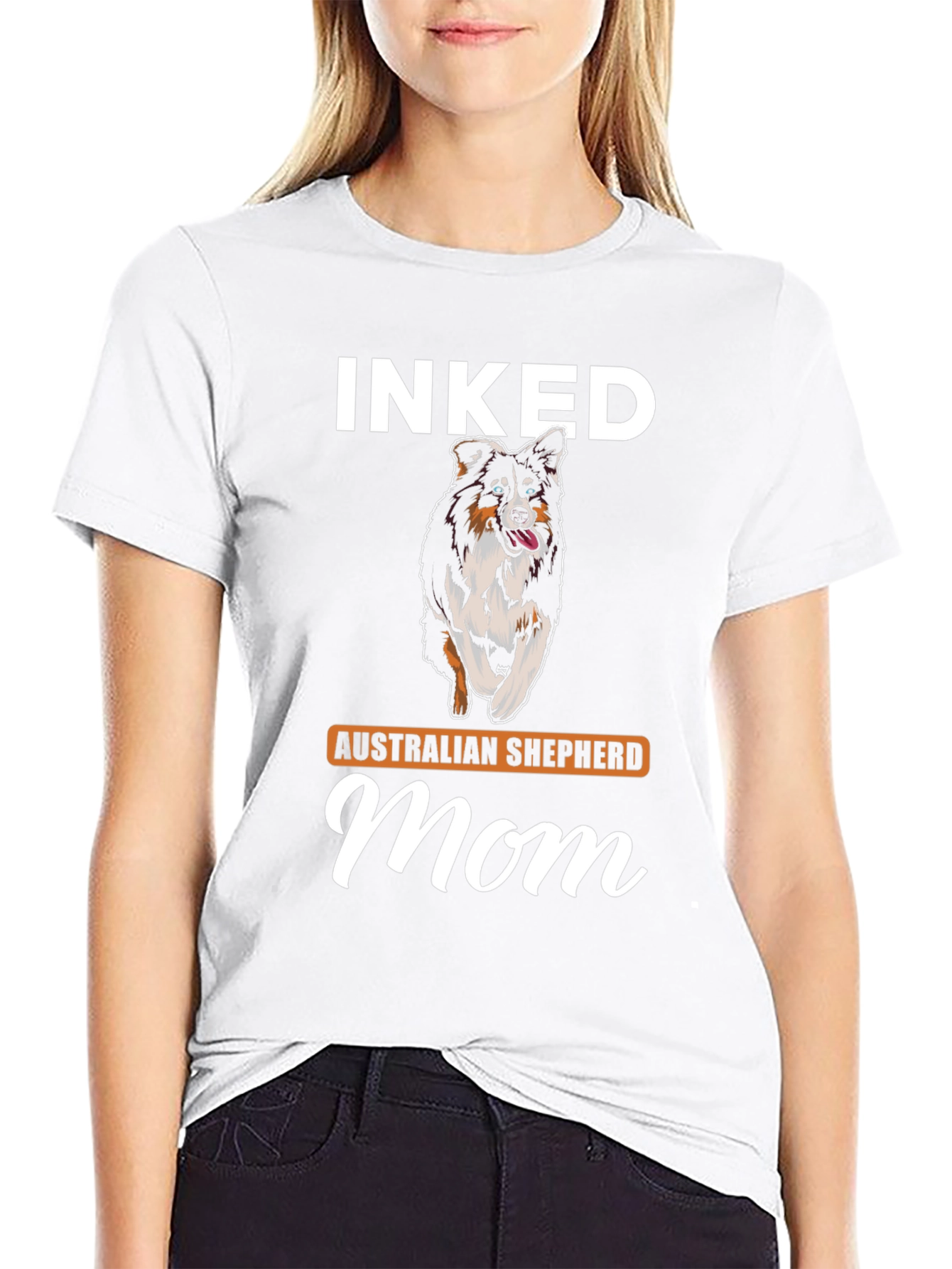 Inked Australian Shepherd Mom T-Shirt
