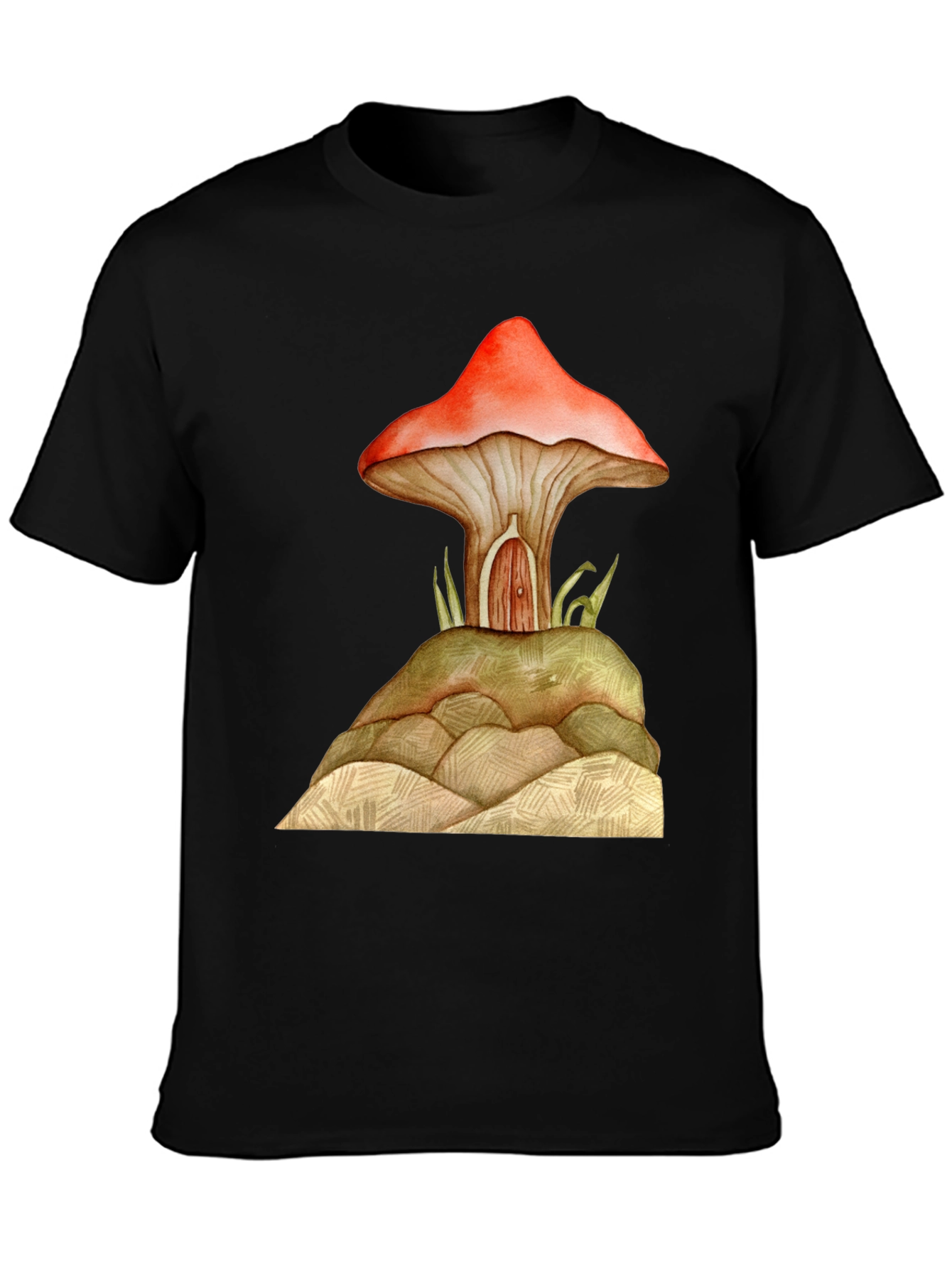 Mushroom House Graphic Tee - Unique Design