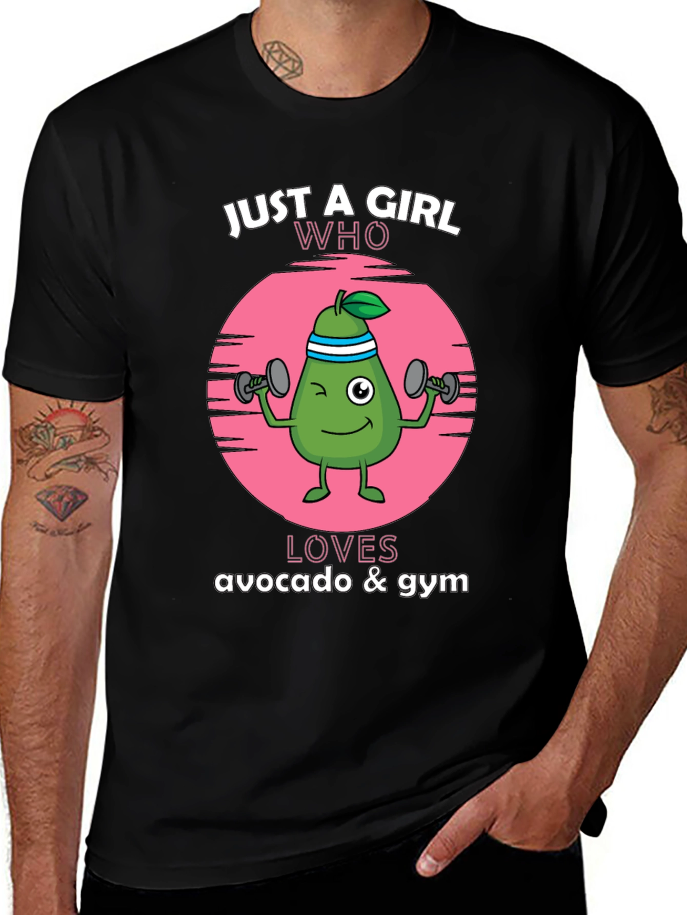 Just A Girl Who Loves Avocado & Gym T-Shirt