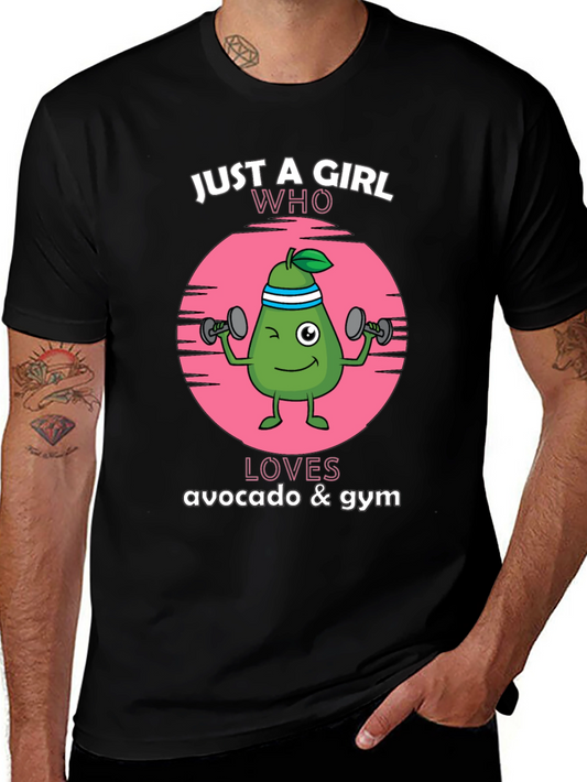 Just A Girl Who Loves Avocado & Gym T-Shirt
