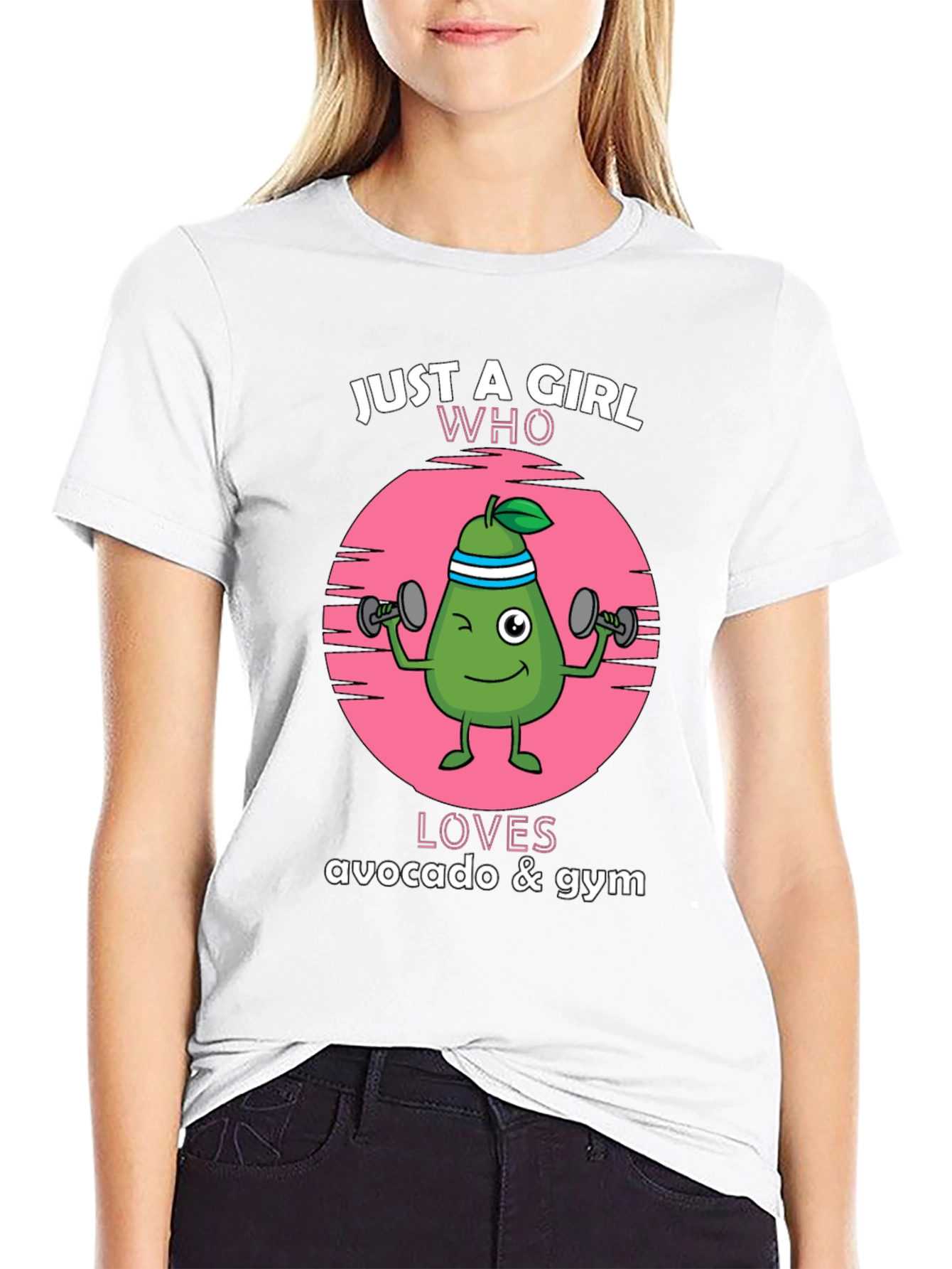 Just A Girl Who Loves Avocado & Gym T-Shirt