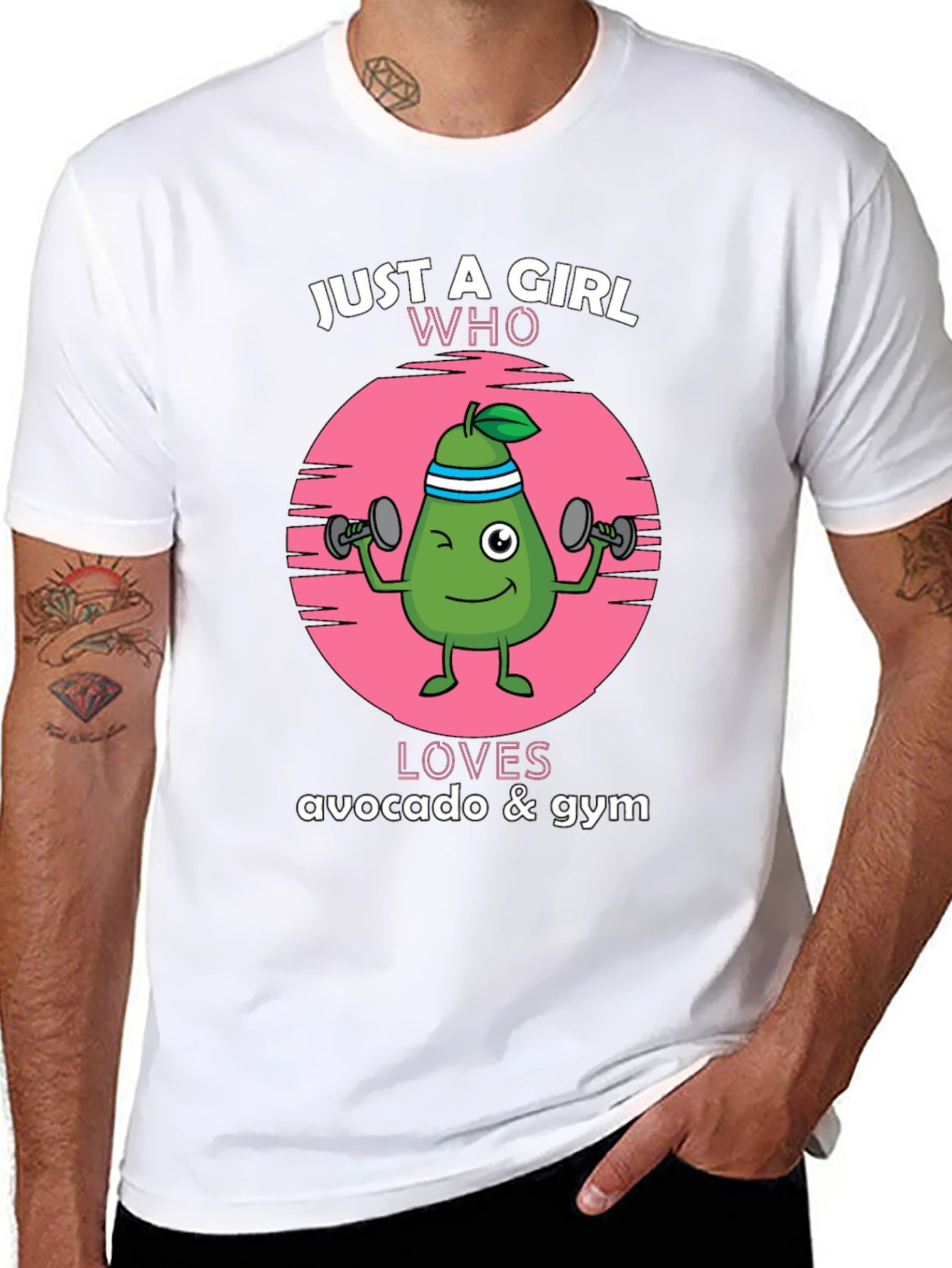 Just A Girl Who Loves Avocado & Gym T-Shirt