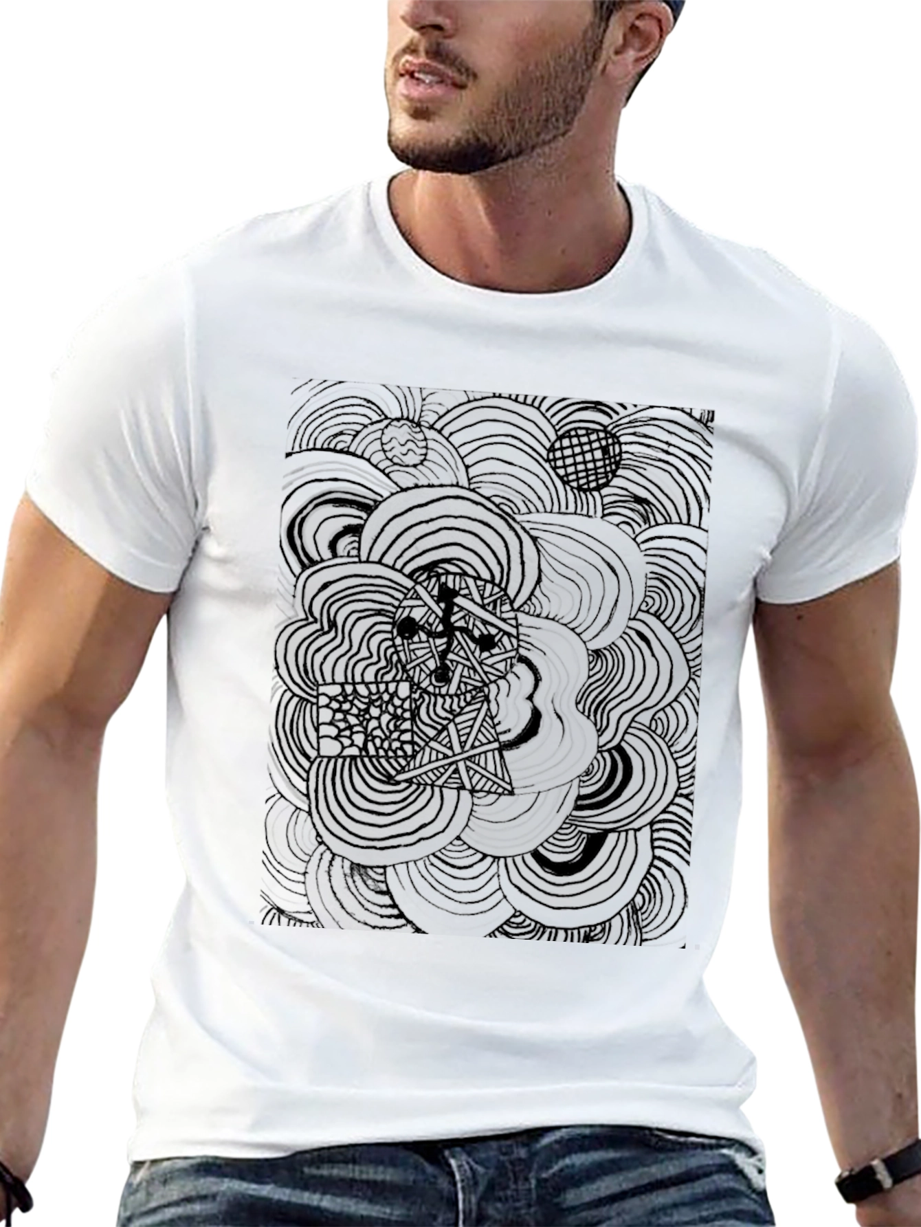 Abstract Art Black T-Shirt