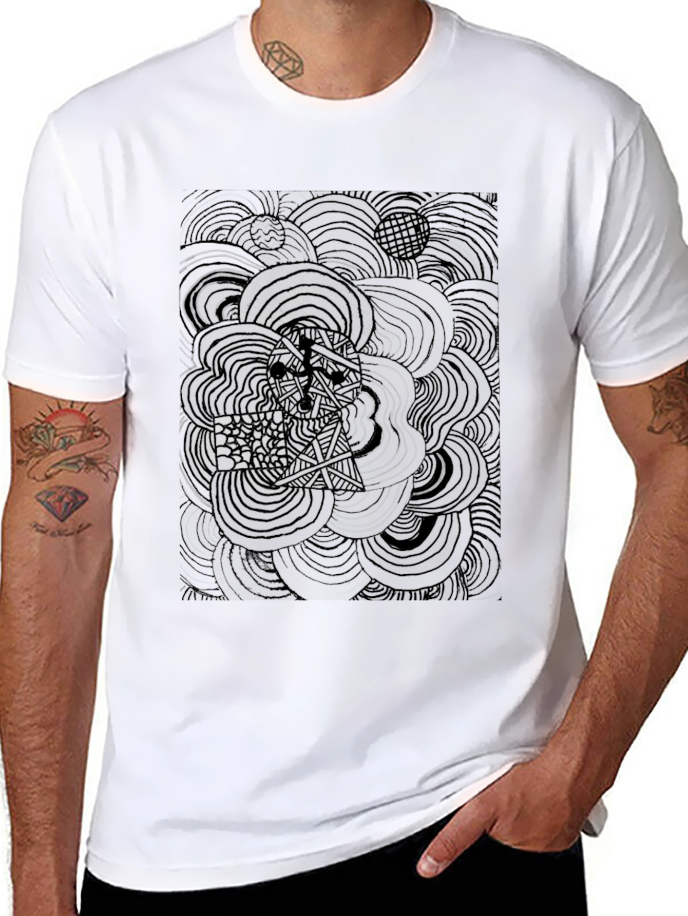Abstract Art Black T-Shirt