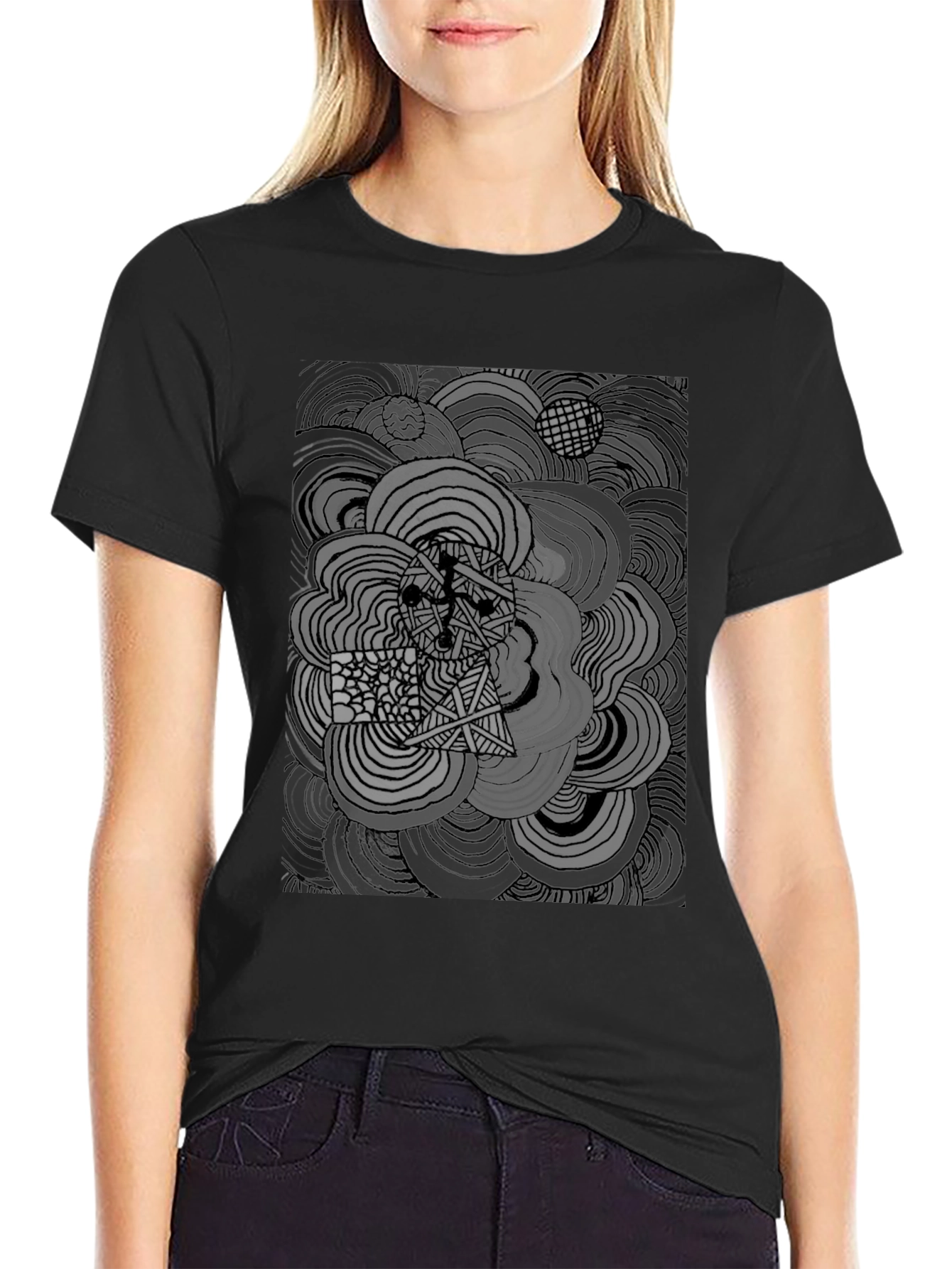 Abstract Art Black T-Shirt
