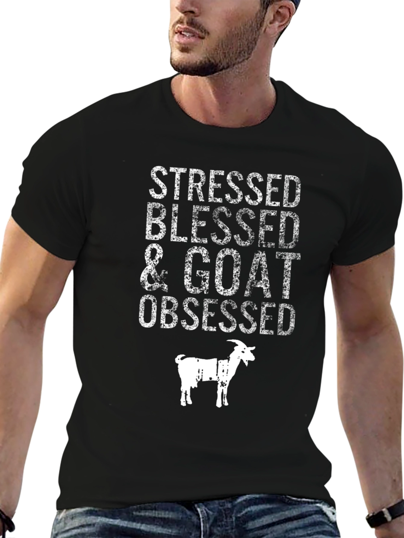Stressed Blessed & Goat Obsessed T-Shirt