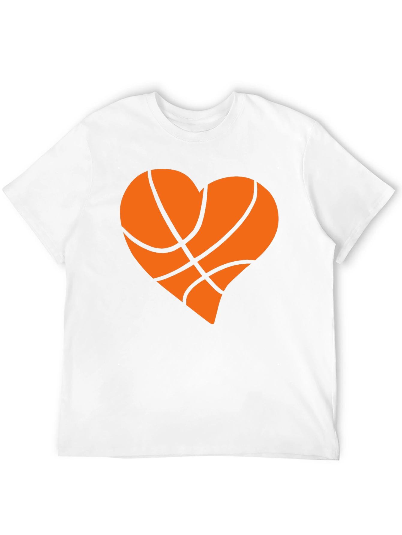 Basketball Heart Graphic T-Shirt - Black