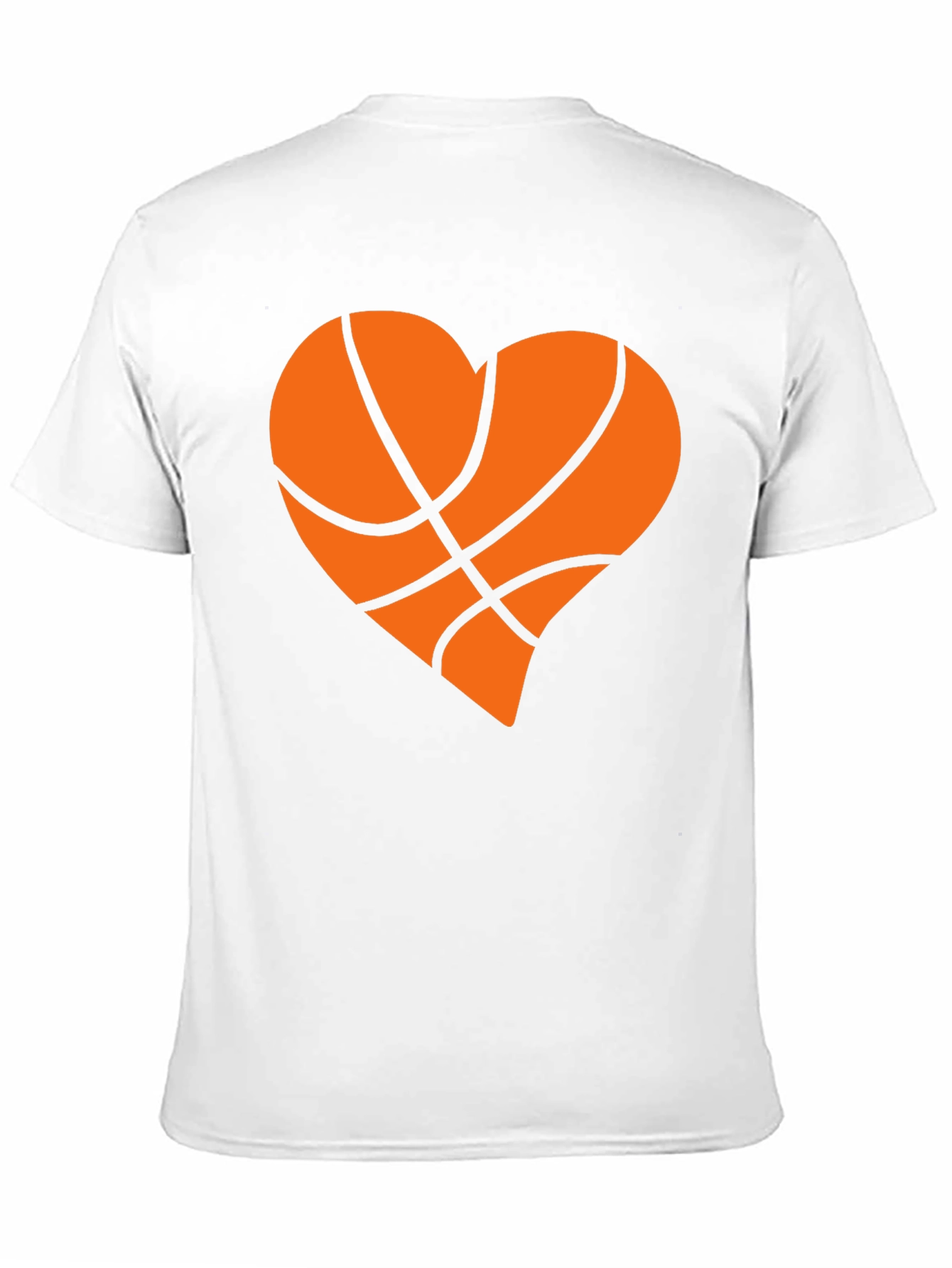 Basketball Heart Graphic T-Shirt - Black