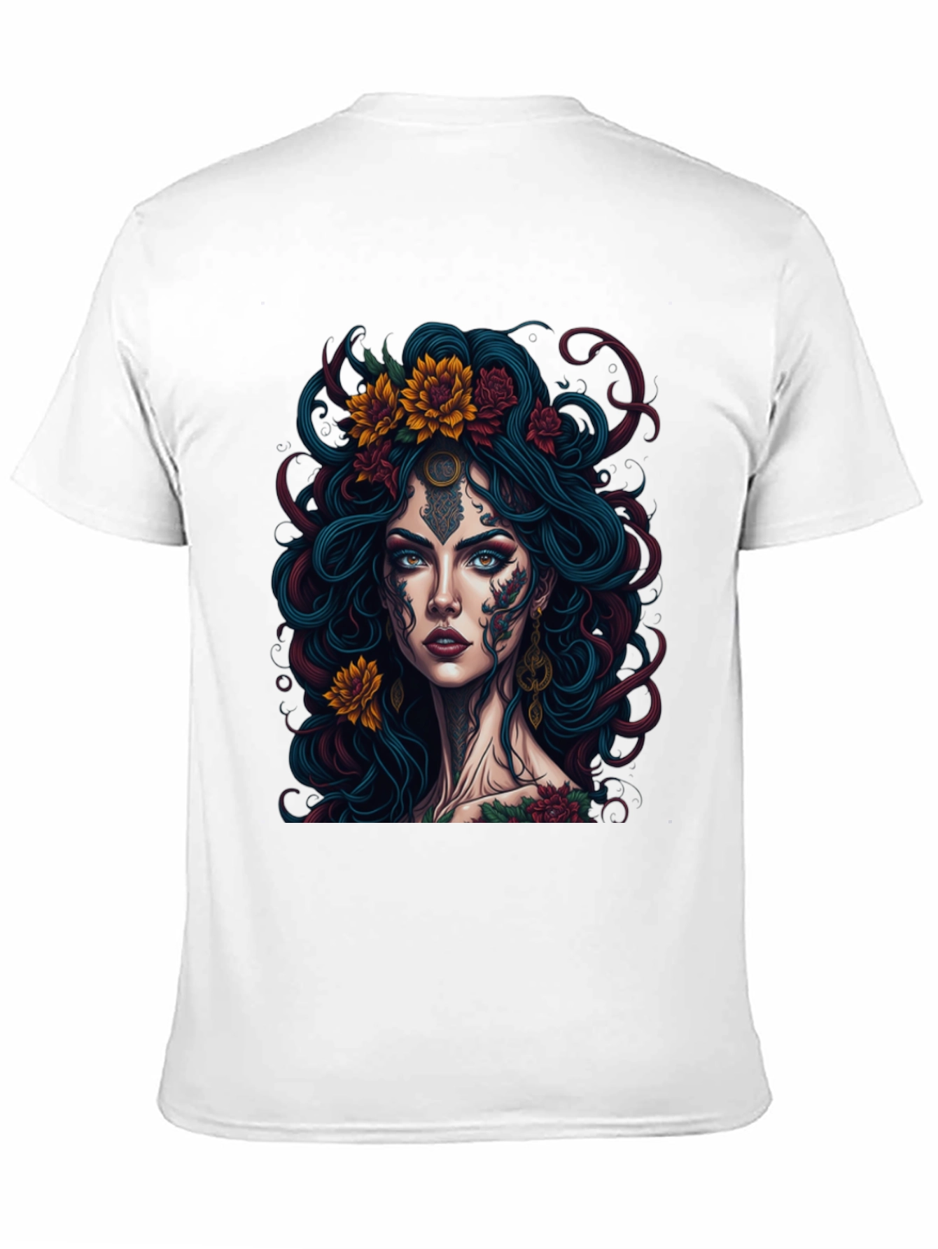 Mystic Floral Tattoo Graphic Tee