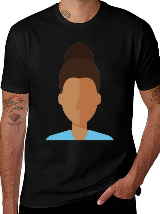 Modern Faceless Woman Graphic Tee - Unisex Black T-Shirt