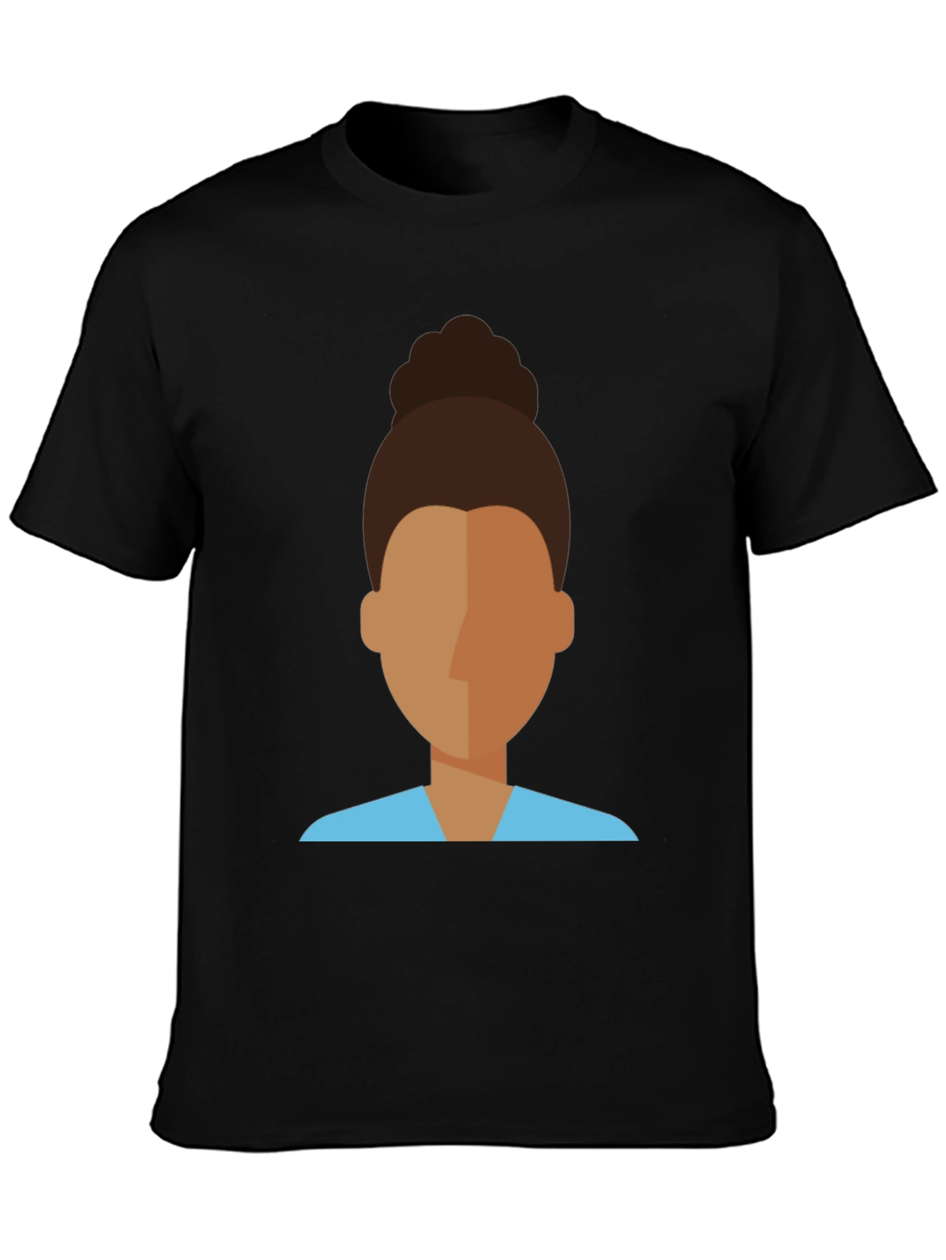 Modern Faceless Woman Graphic Tee - Unisex Black T-Shirt