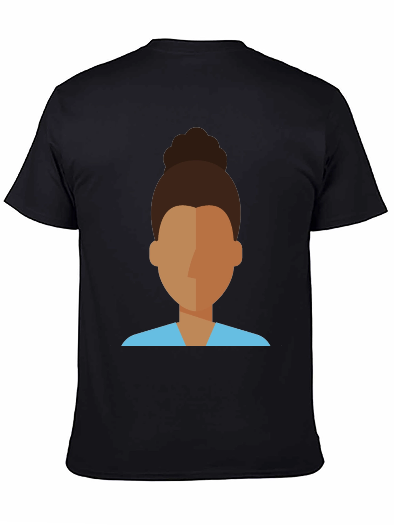 Modern Faceless Woman Graphic Tee - Unisex Black T-Shirt
