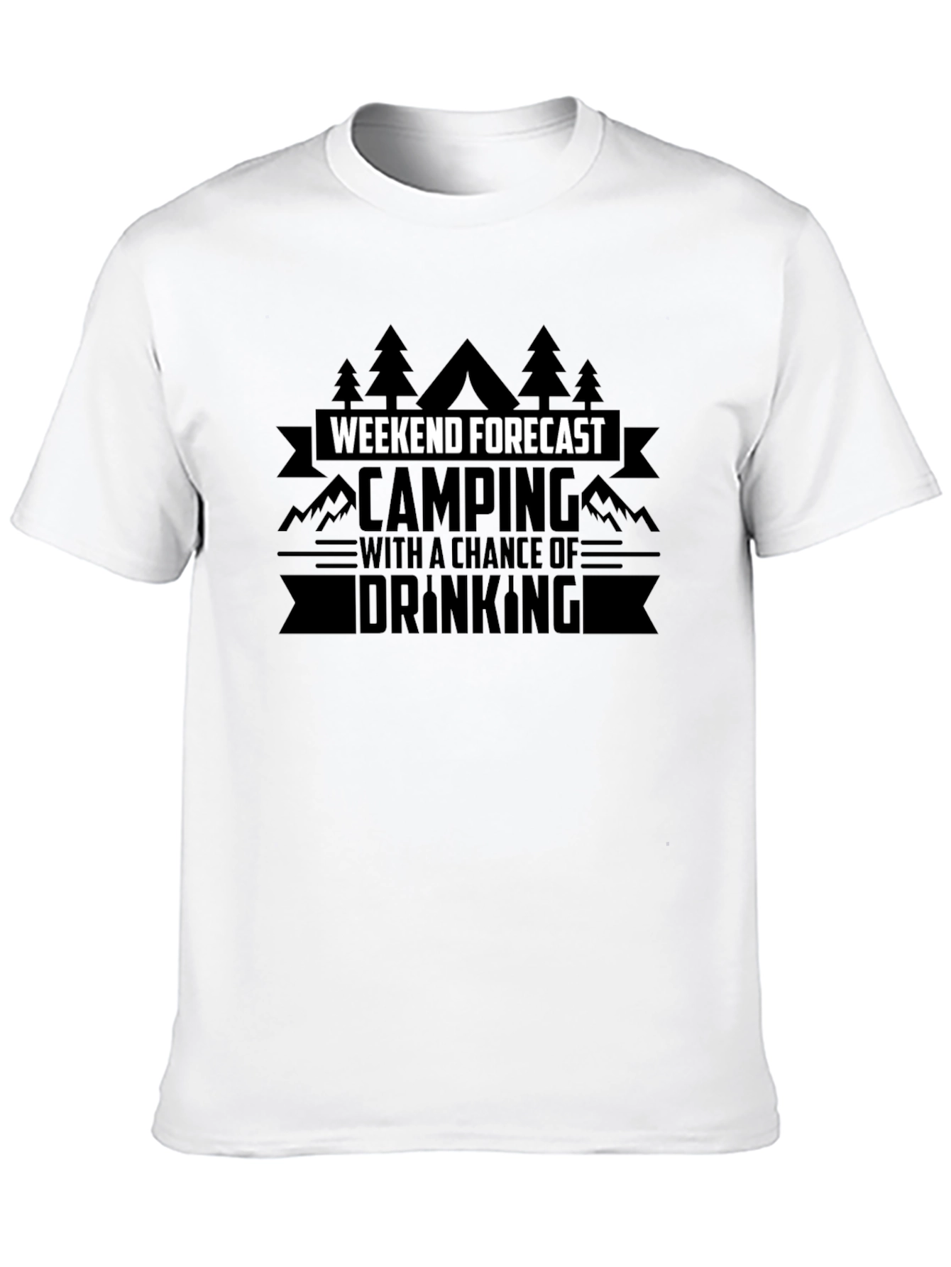 Weekend Forecast Camping Funny Graphic T-Shirt