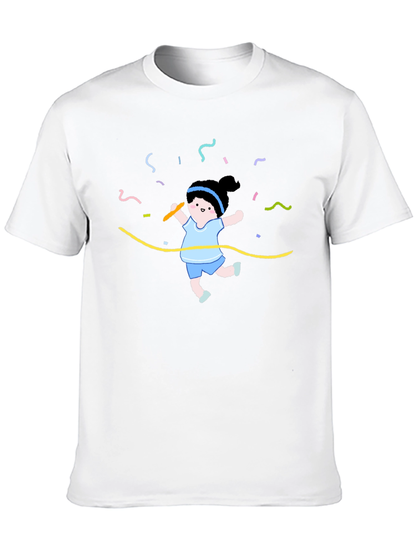 Cartoon Runner Graphic Tee - Celebrate Victory!