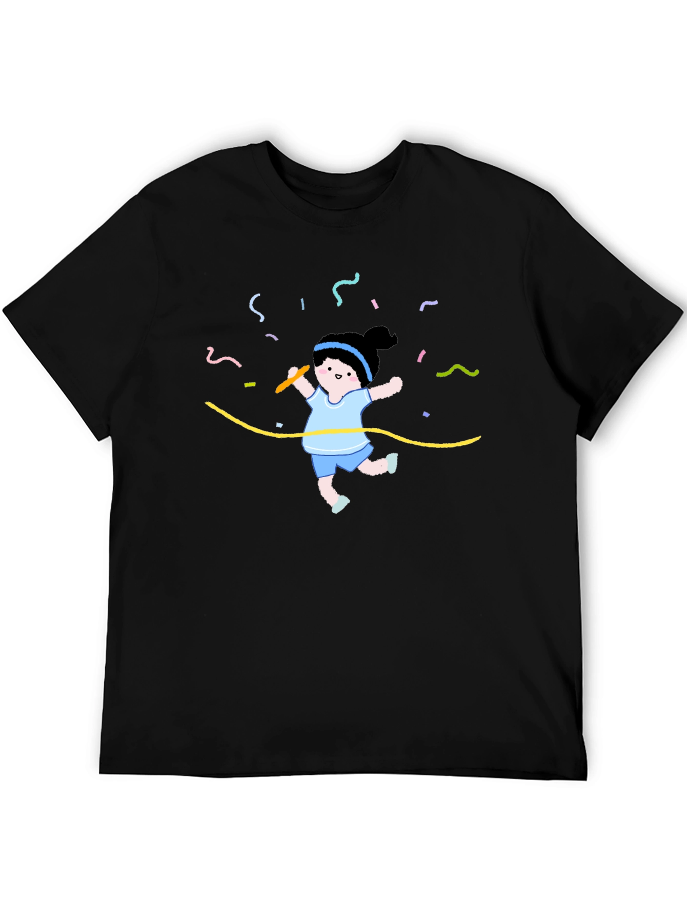 Cartoon Runner Graphic Tee - Celebrate Victory!