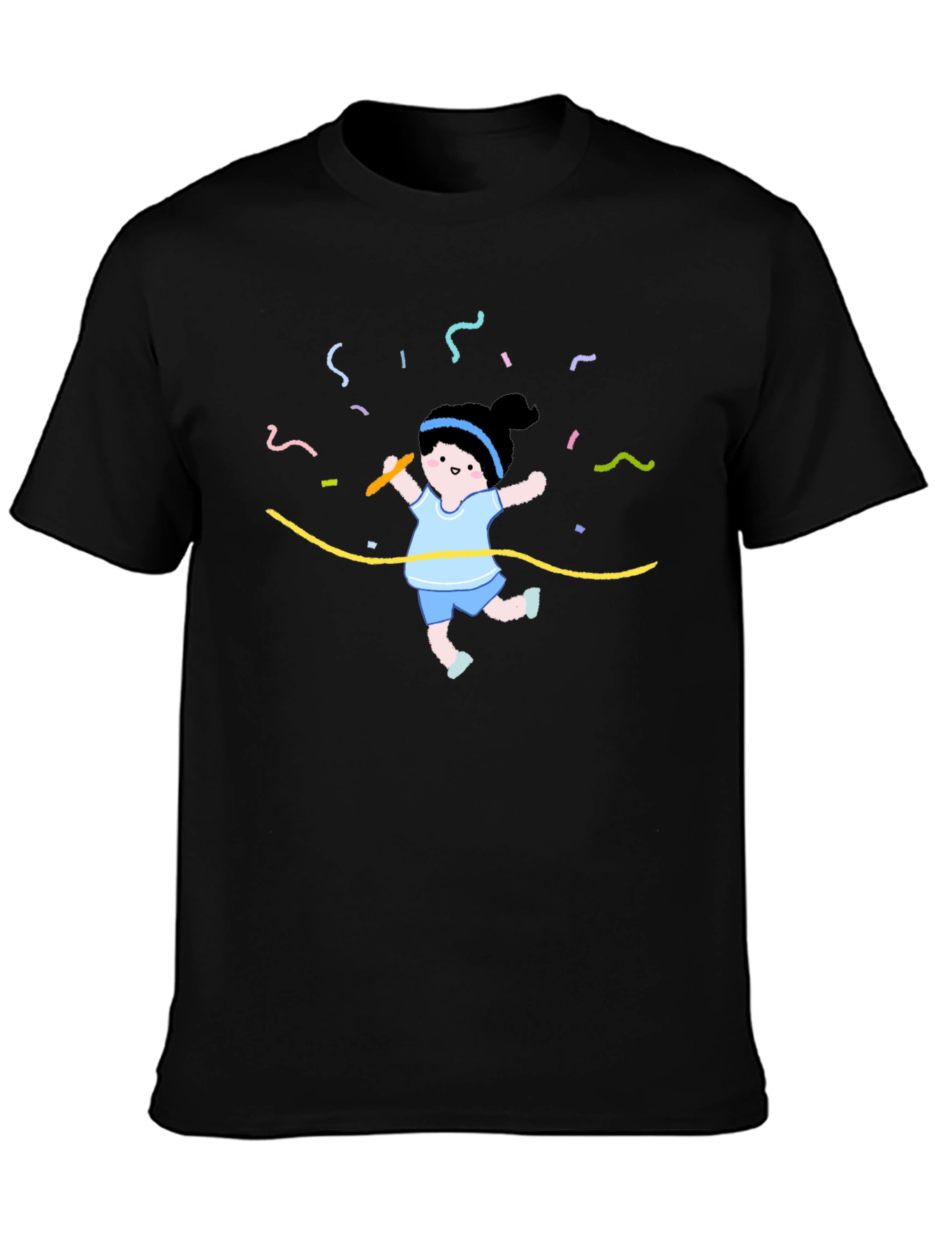 Cartoon Runner Graphic Tee - Celebrate Victory!
