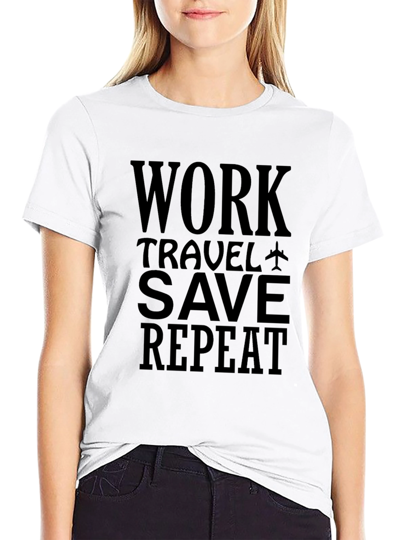 Work Travel Save Repeat Graphic Tee