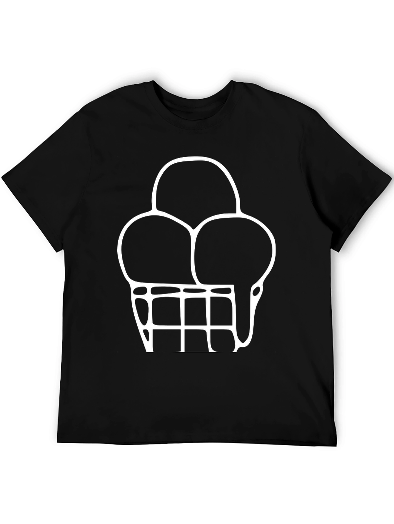 Cool Ice Cream Graphic Tee - Stylish Black T-Shirt